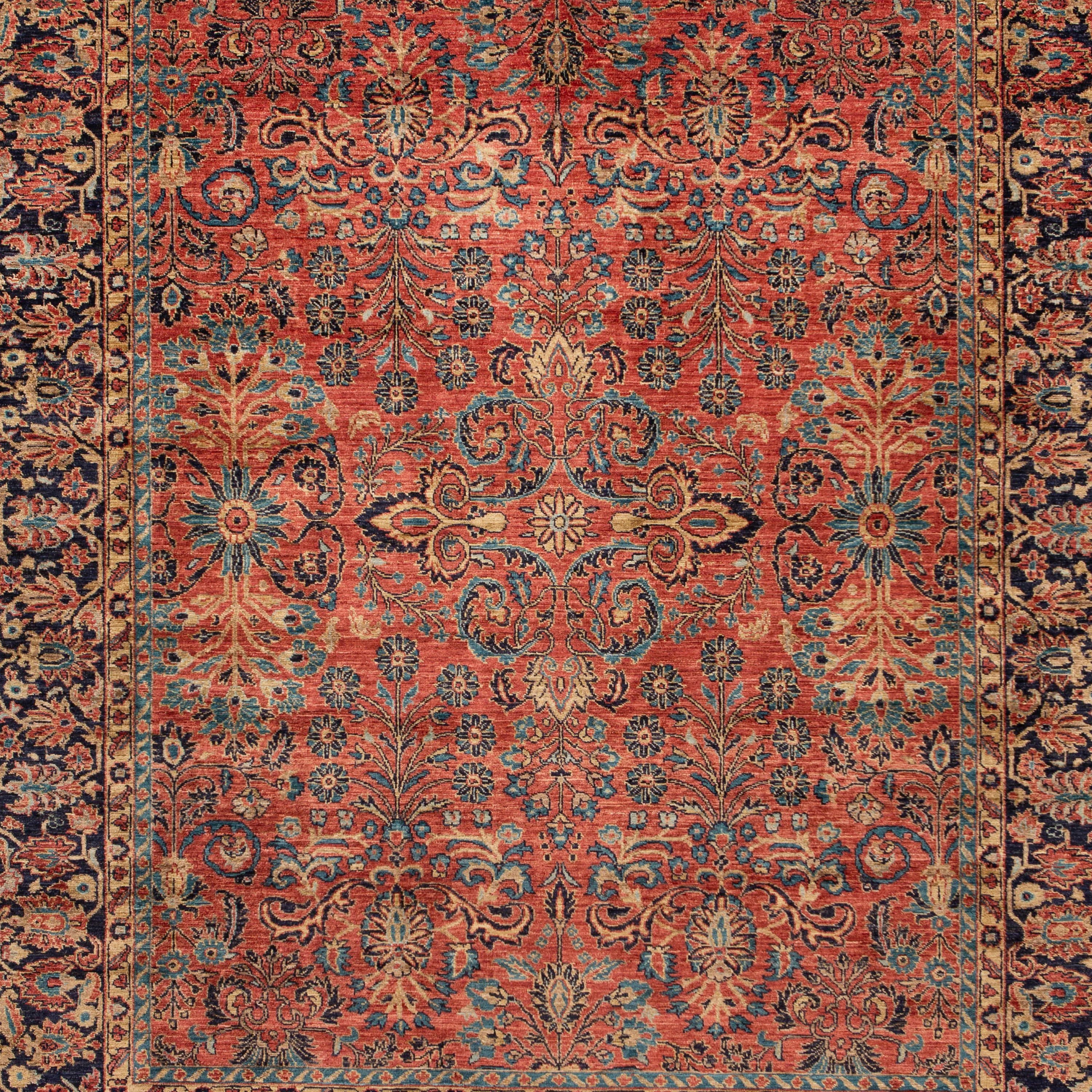 Red Traditional Wool Rug - 8' x 10' - Image 2