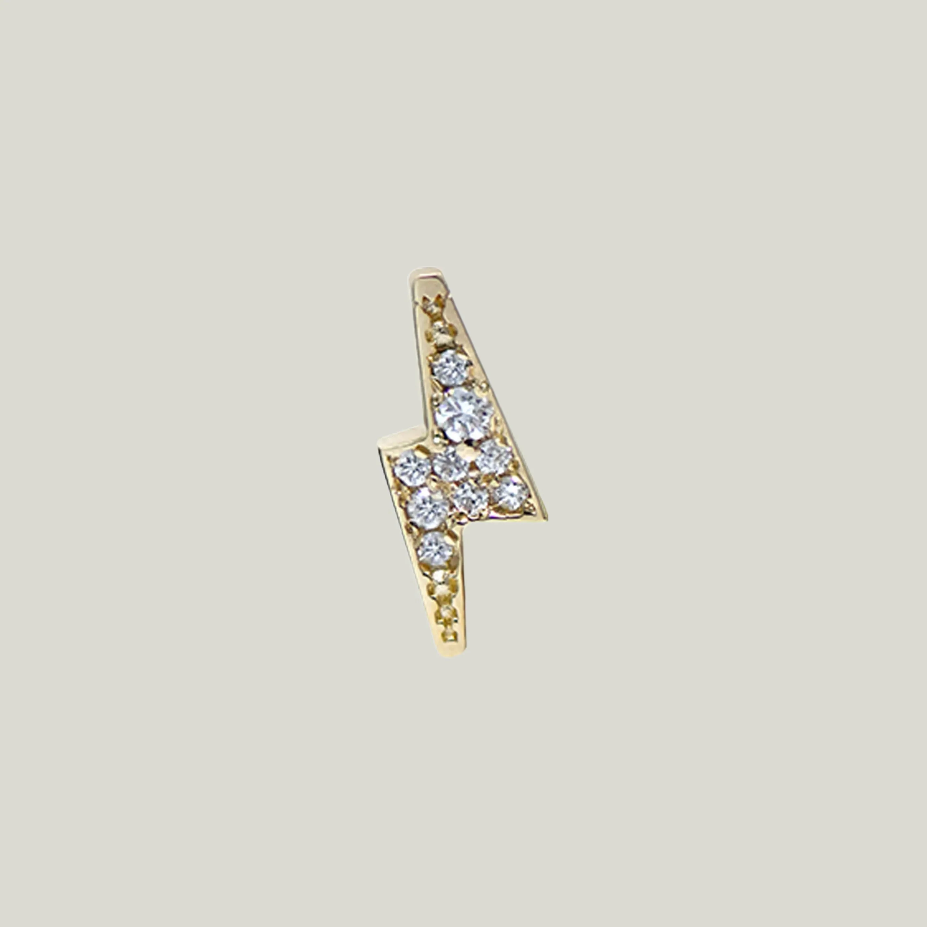 Aztec Lightning Bolt Diamond Stud Earrings