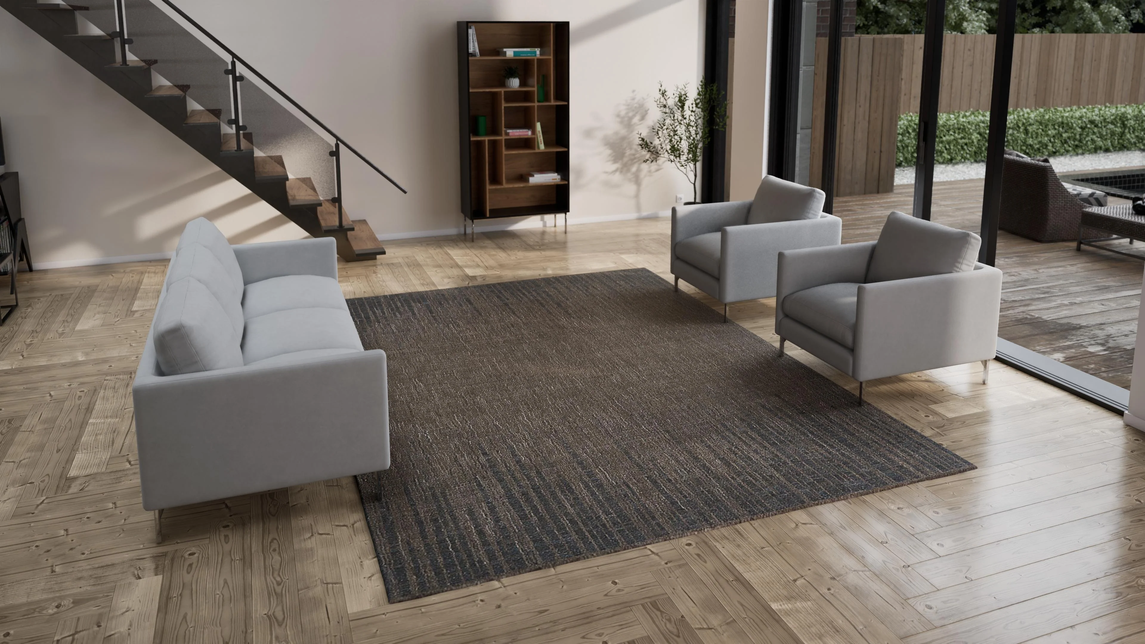 Brown Stelle Transitional Wool Rug - 9' x 12' - Image 3