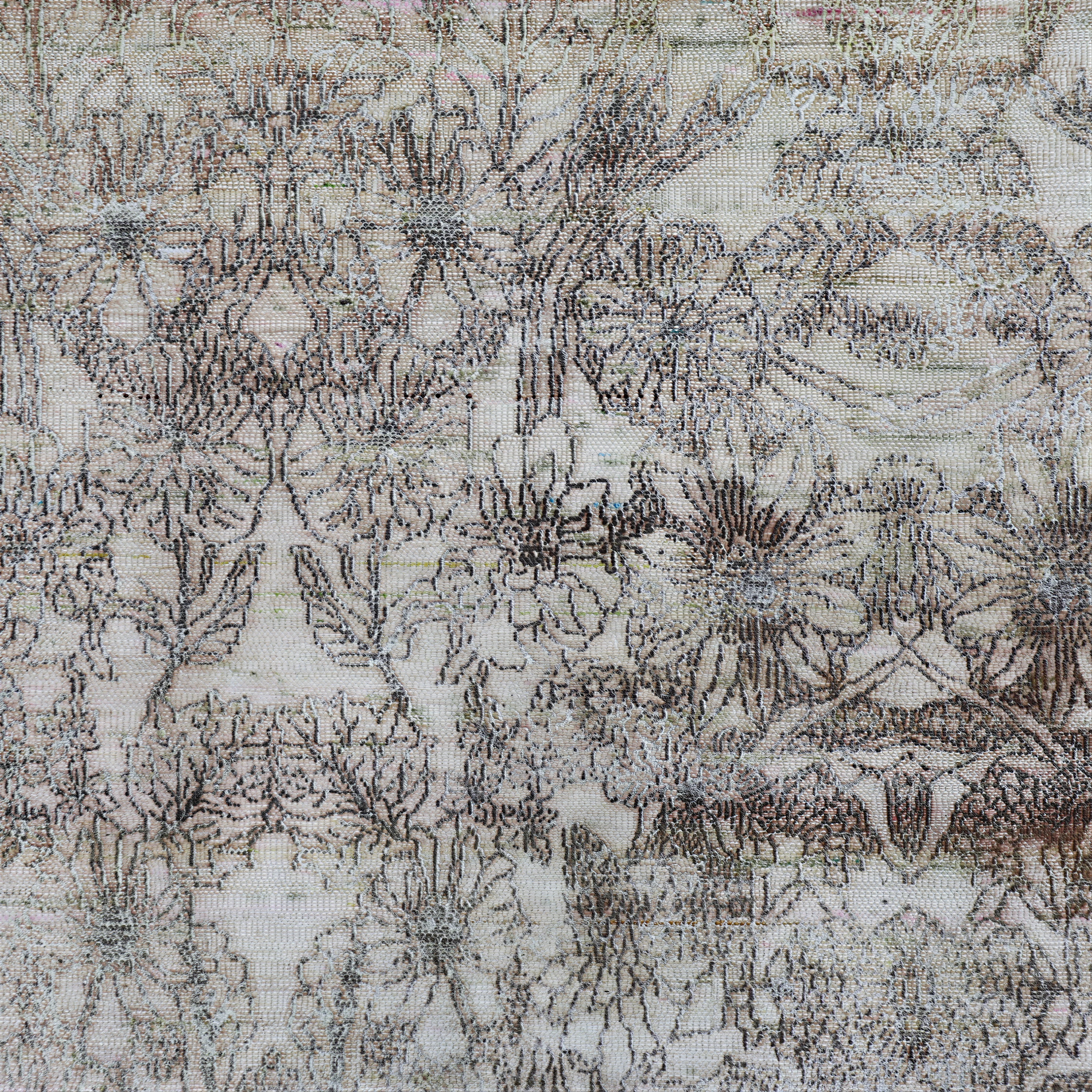 Beige Alchemy Transitional Silk Rug - 7'10" x 10'2" - Image 4