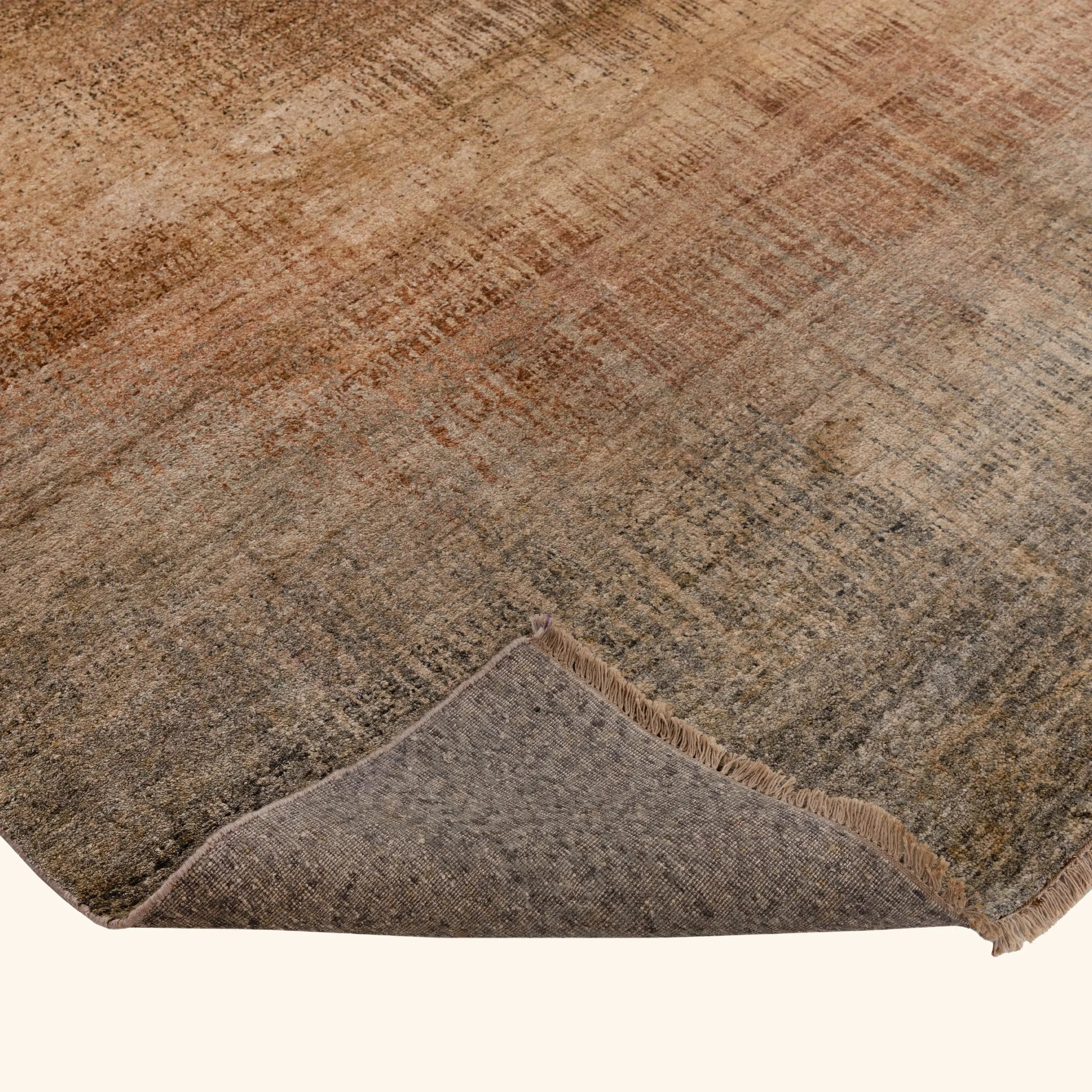 Beige Contemporary Silk Rug - 8' x 10' - Image 4