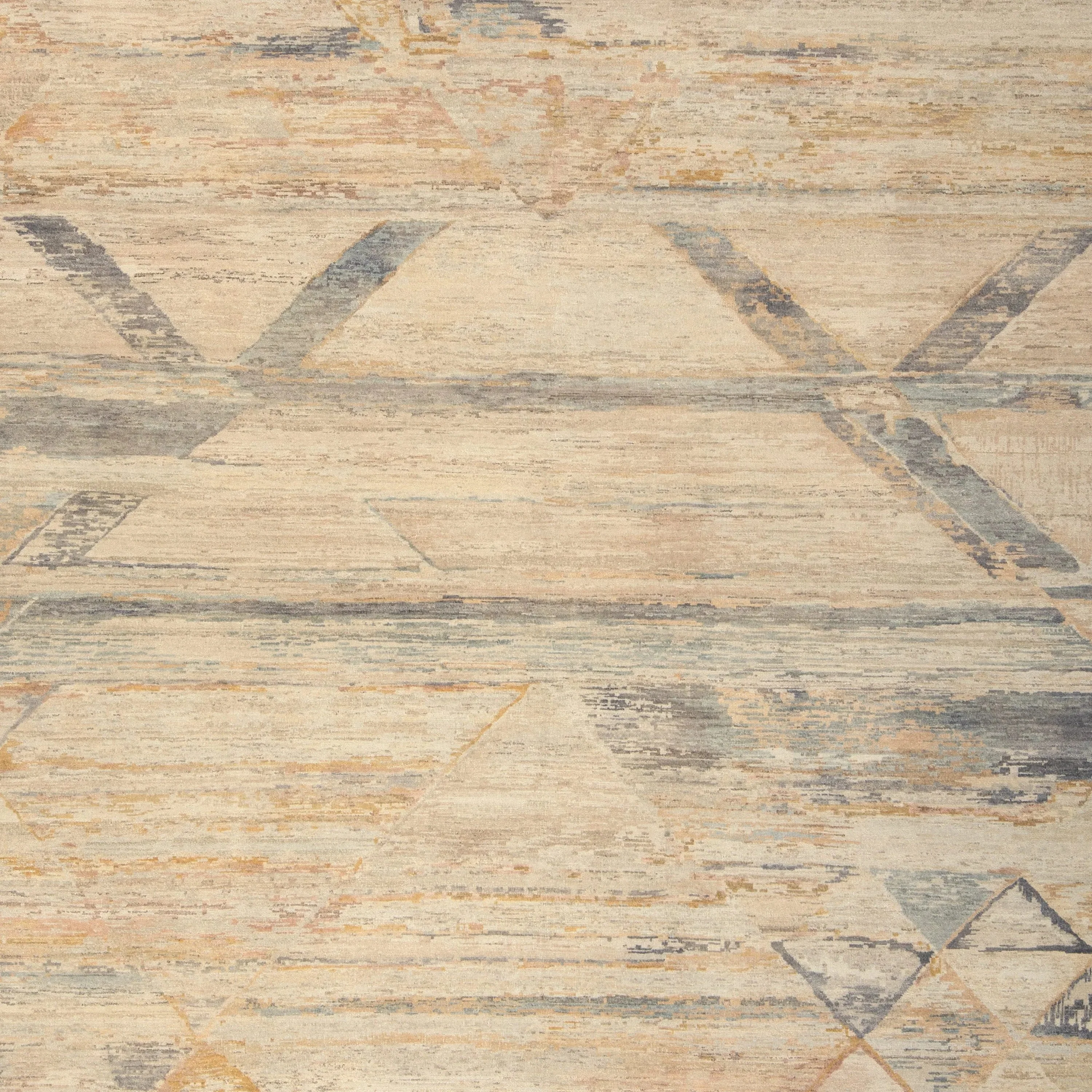 Beige Contemporary Wool Rug - 10' x 14' - Image 2