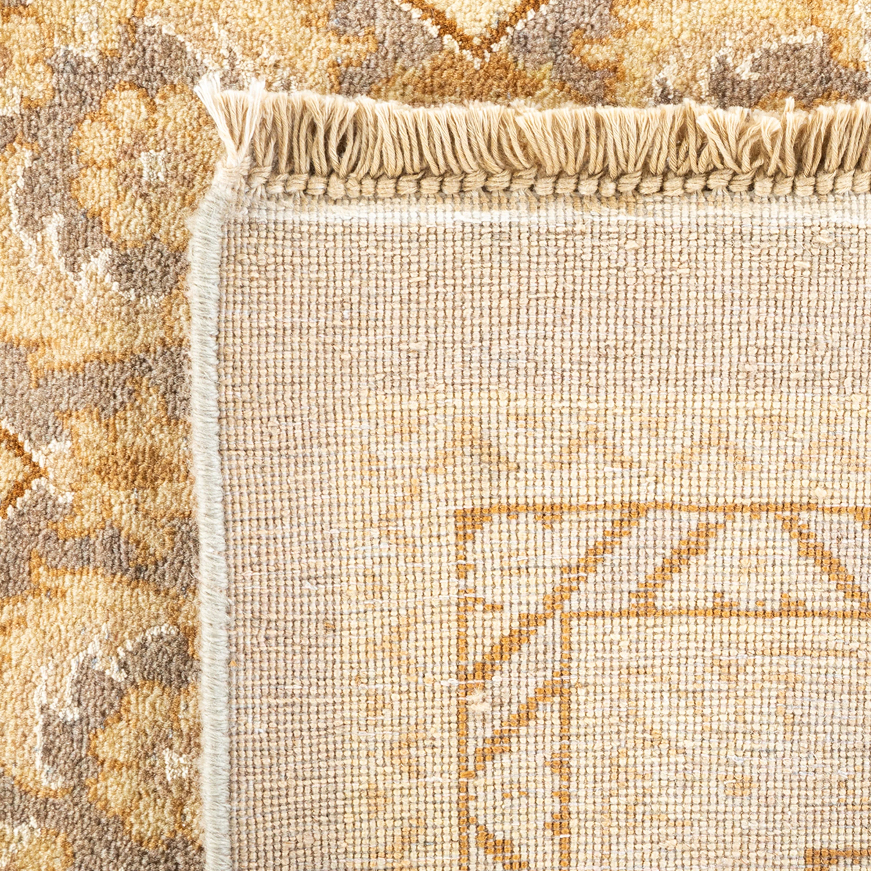 Beige Traditional Mogul Wool Rug - 10' x 14'5" - Image 5