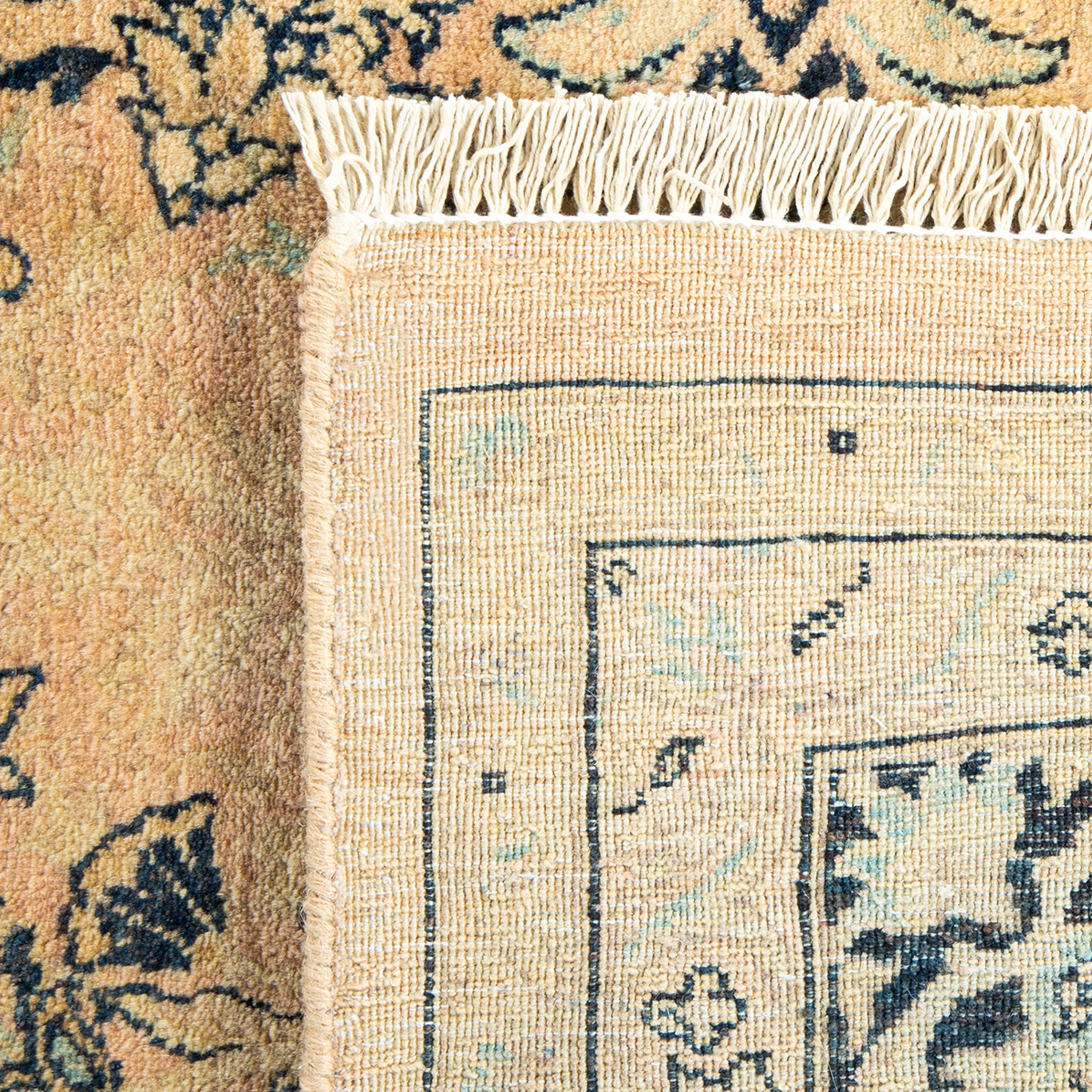 Beige Traditional Mogul Wool Rug - 6'3" x 8'9" - Image 5