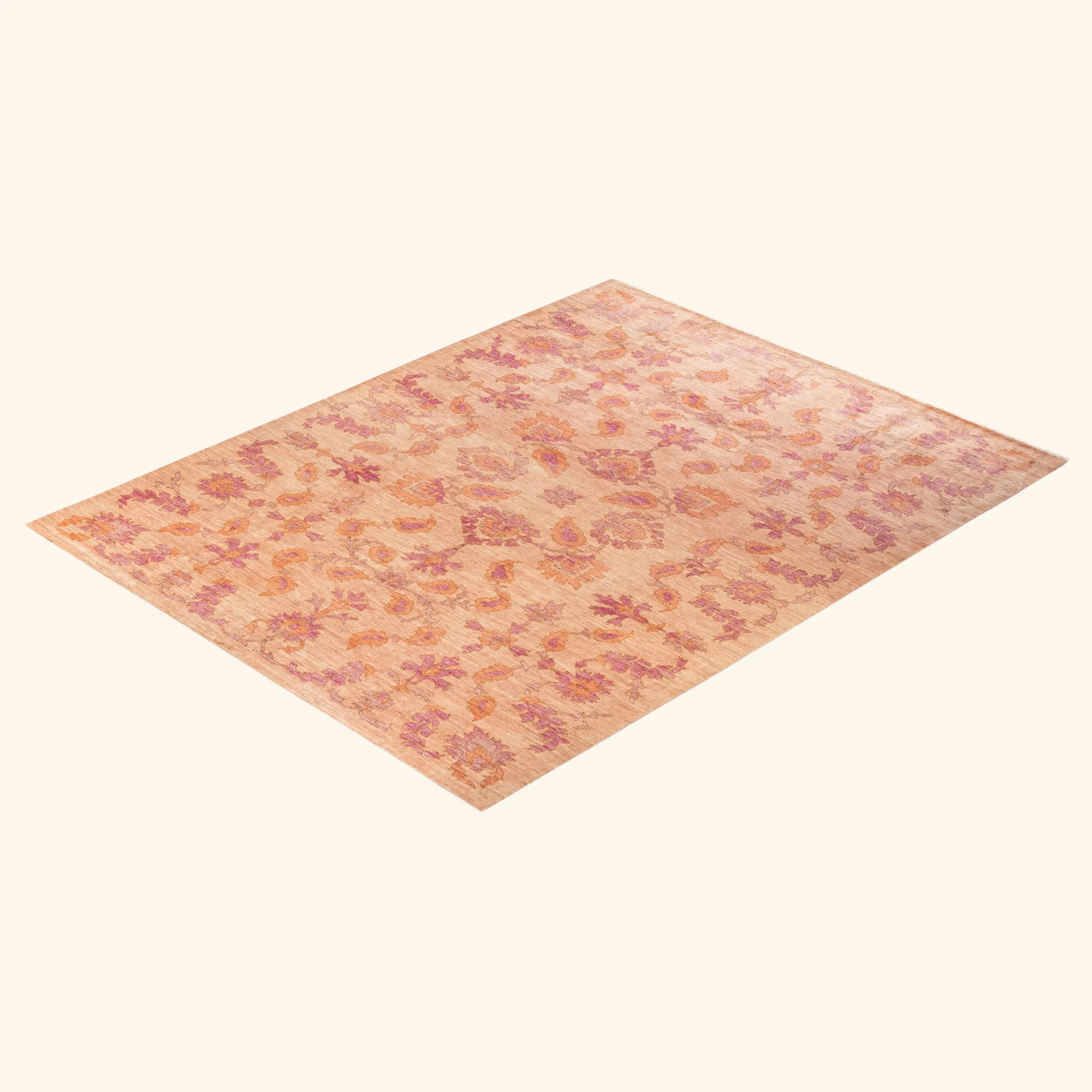 Pink Traditional Wool Rug - 9'3" x 11'10" - Image 4