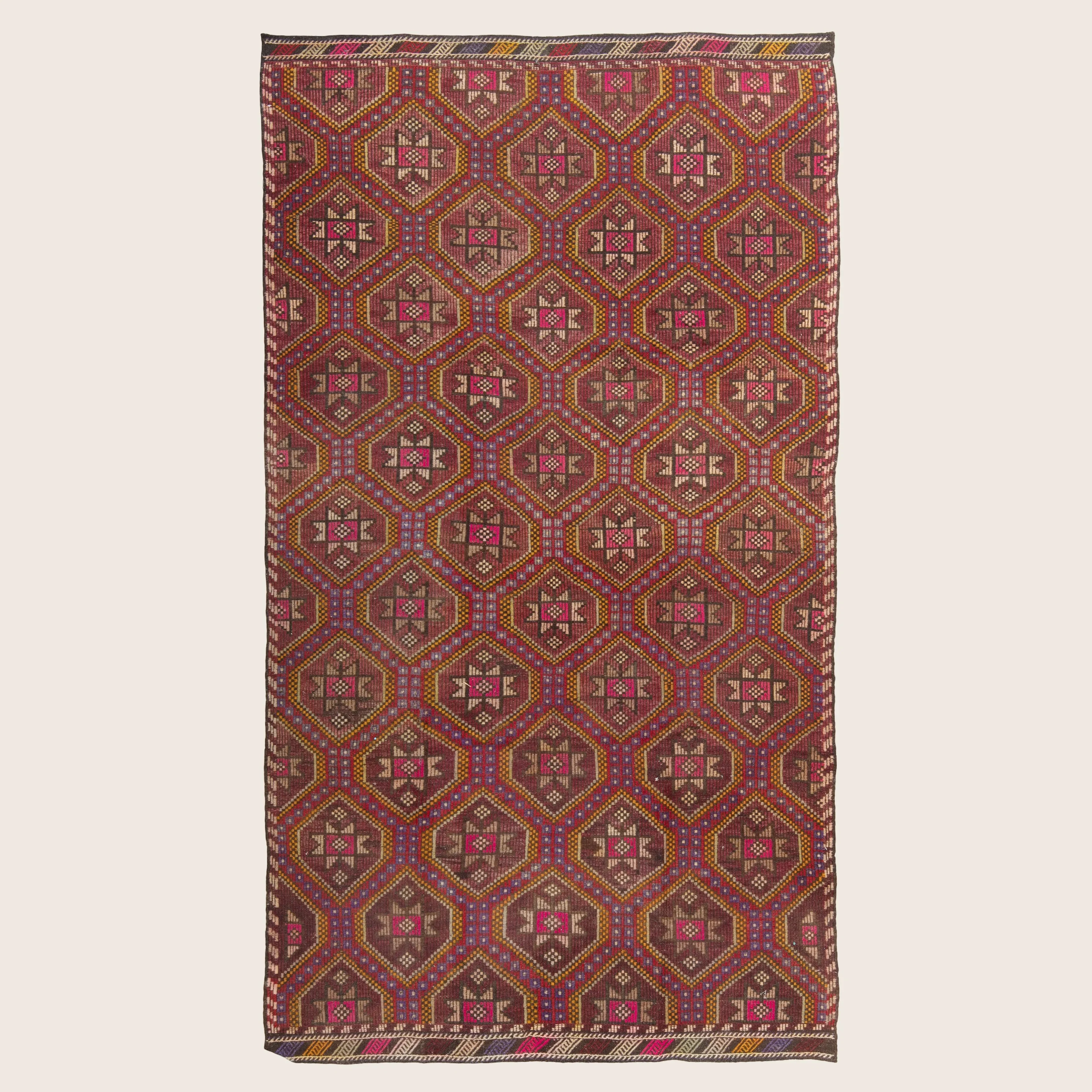 Purple Vintage Bekarys Rug - 5' x 10'