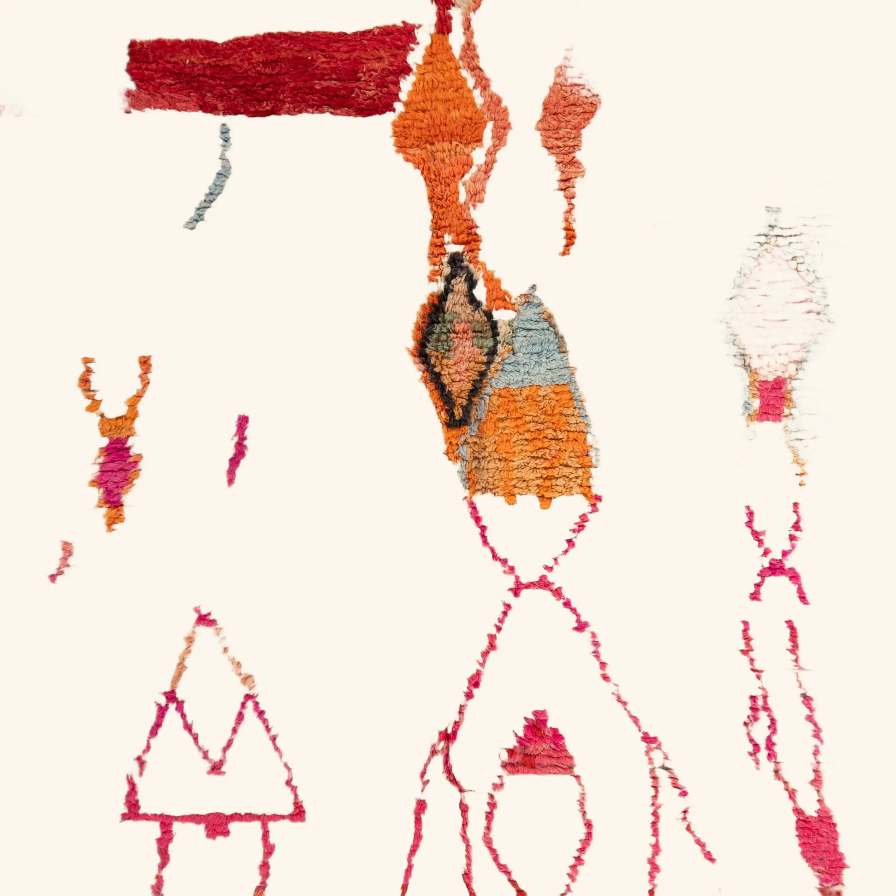 Multicolored Berber Wool Rug - 6'3" x 9'7" - Image 2