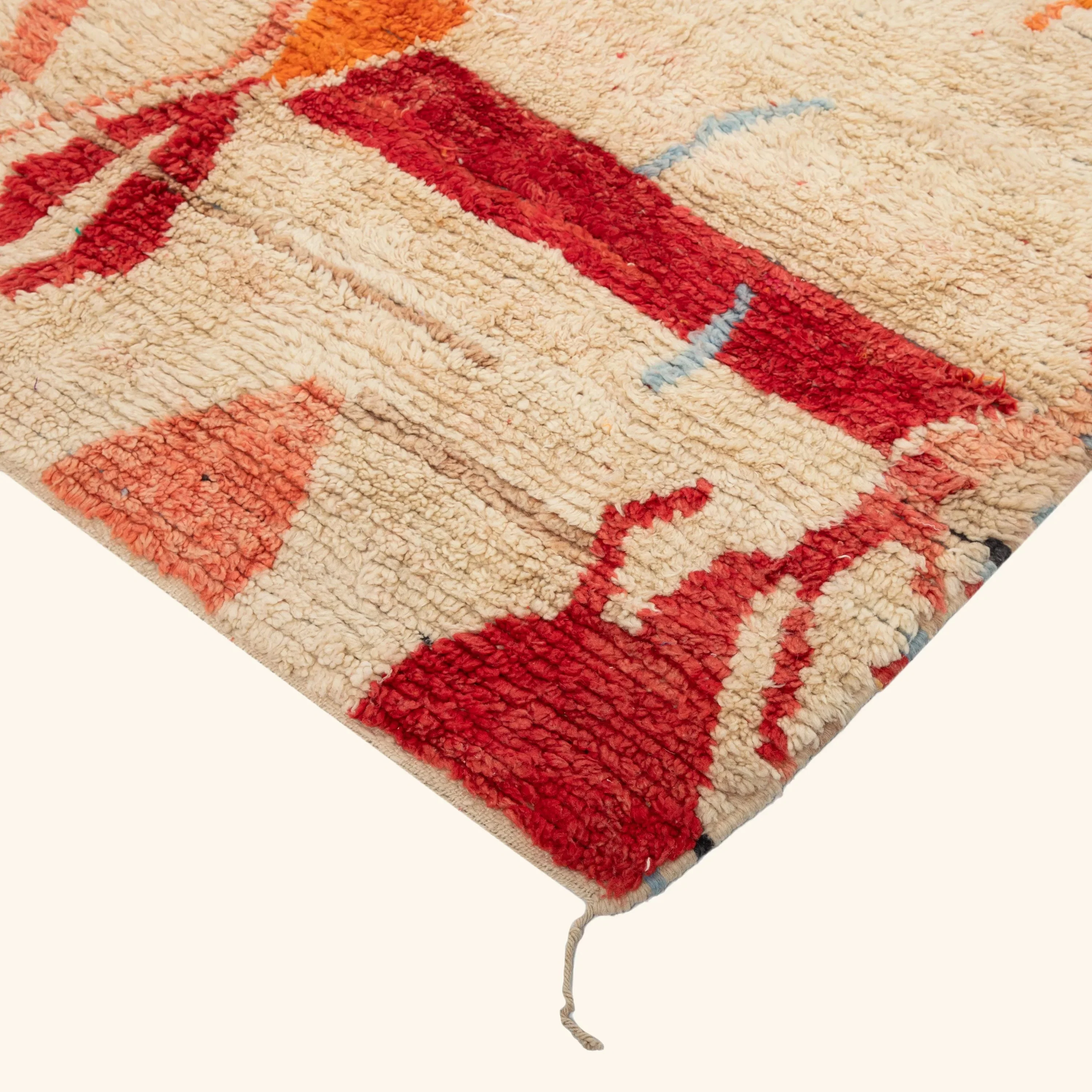 Multicolored Berber Wool Rug - 6'3" x 9'7" - Image 3
