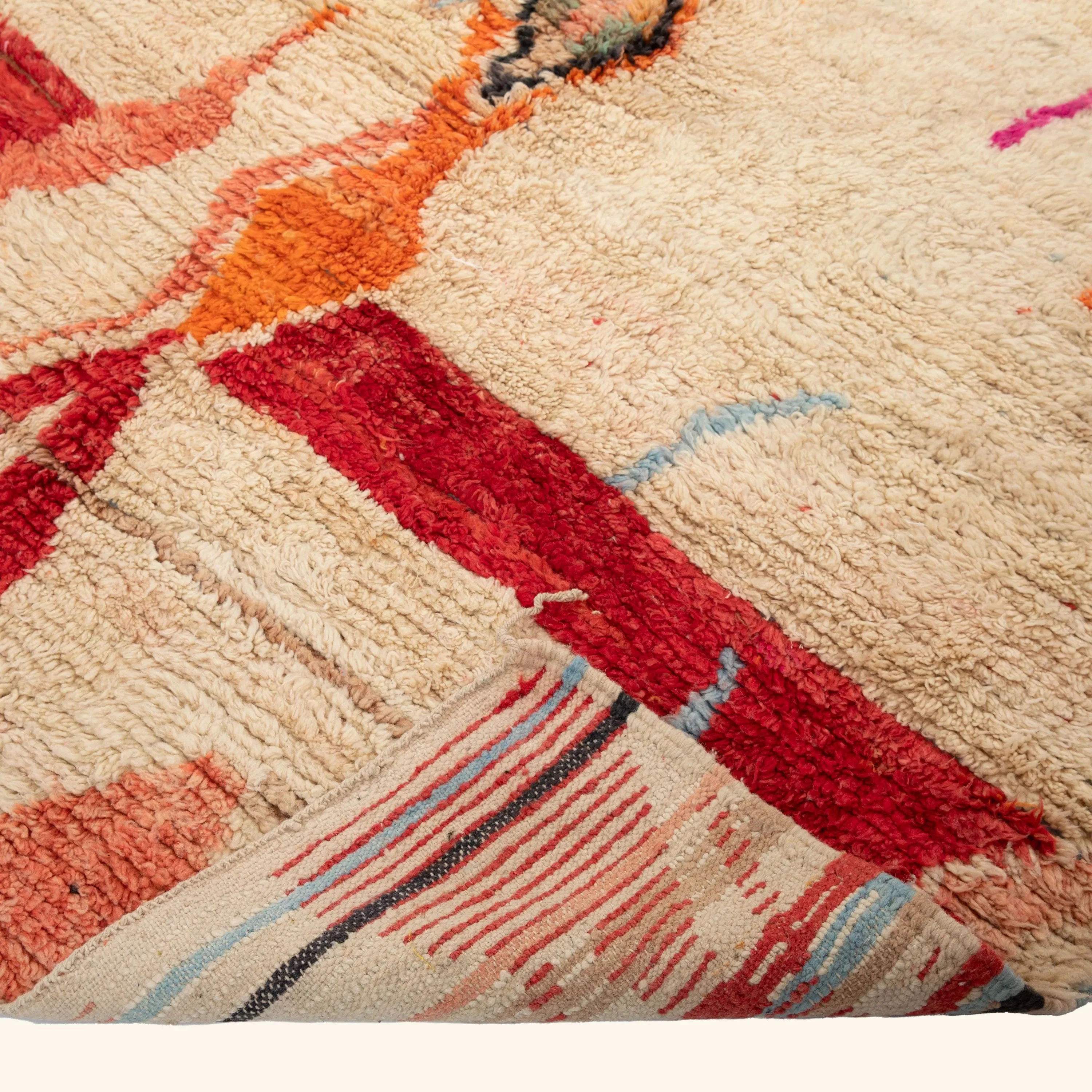 Multicolored Berber Wool Rug - 6'3" x 9'7" - Image 4