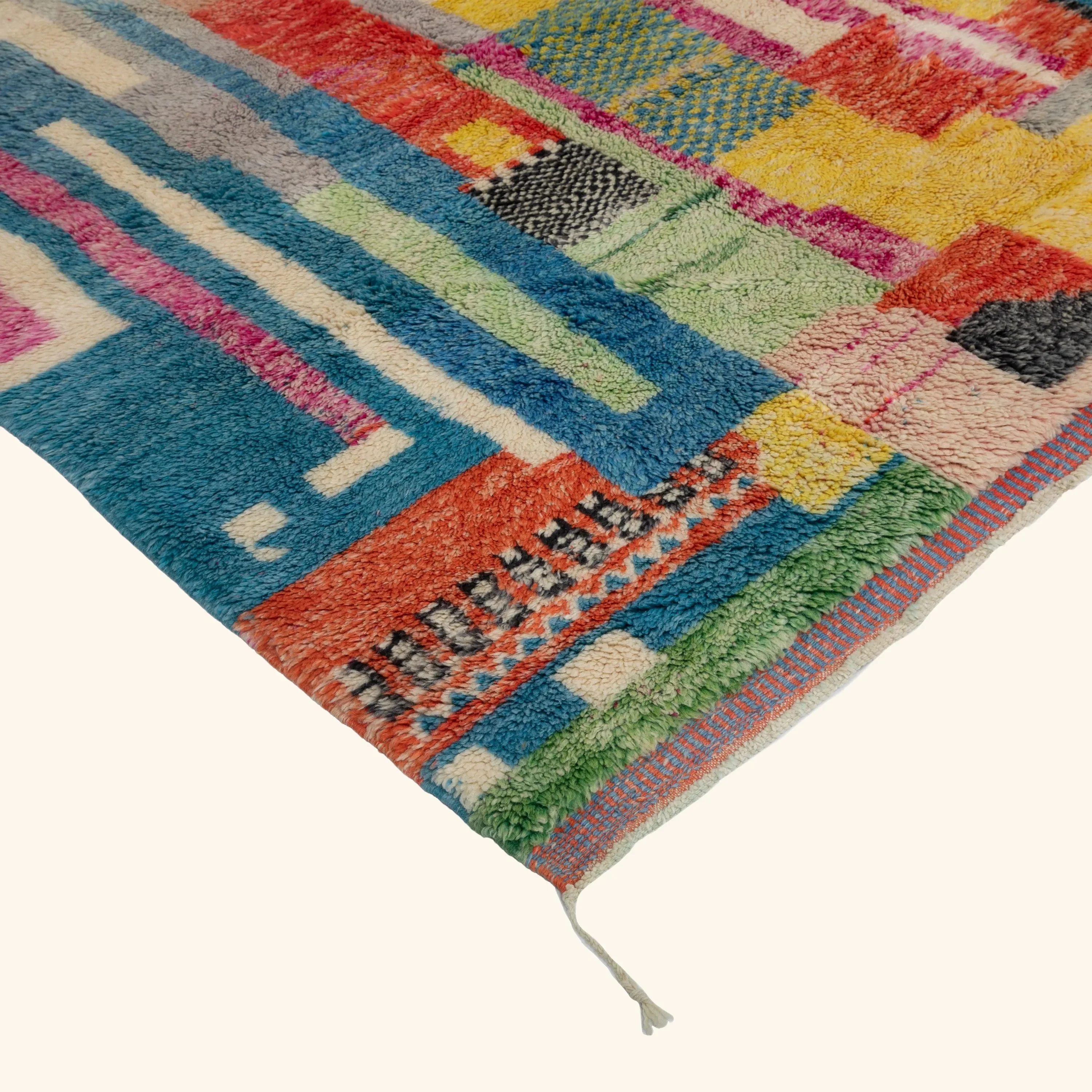 Multicolored Moroccan Berber Wool Rug - 8'6" x 11'4" - Image 3
