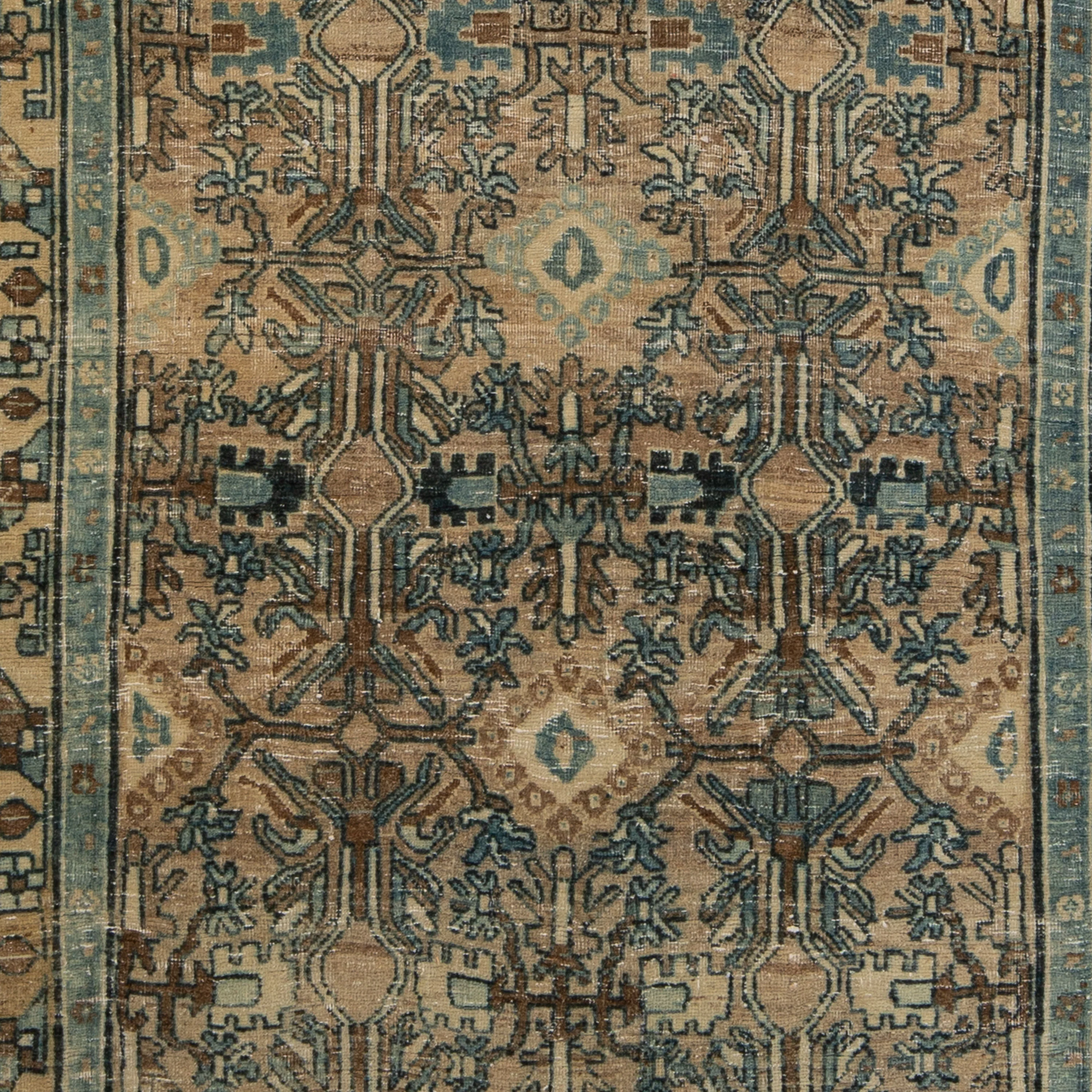 Blue Bidjav Vintage Rug - 3'9" x 12' - Image 2