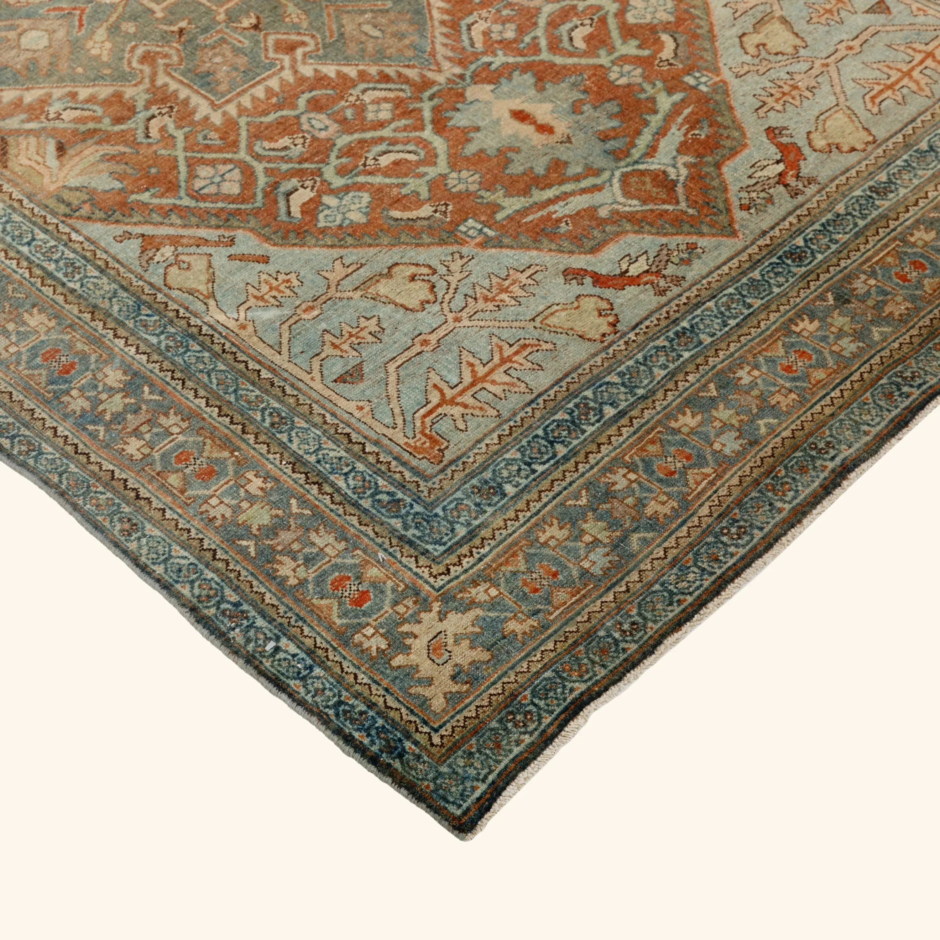 Blue Vintage Traditional Bidjav Wool Rug - 4'6" x 7'3" - Image 3