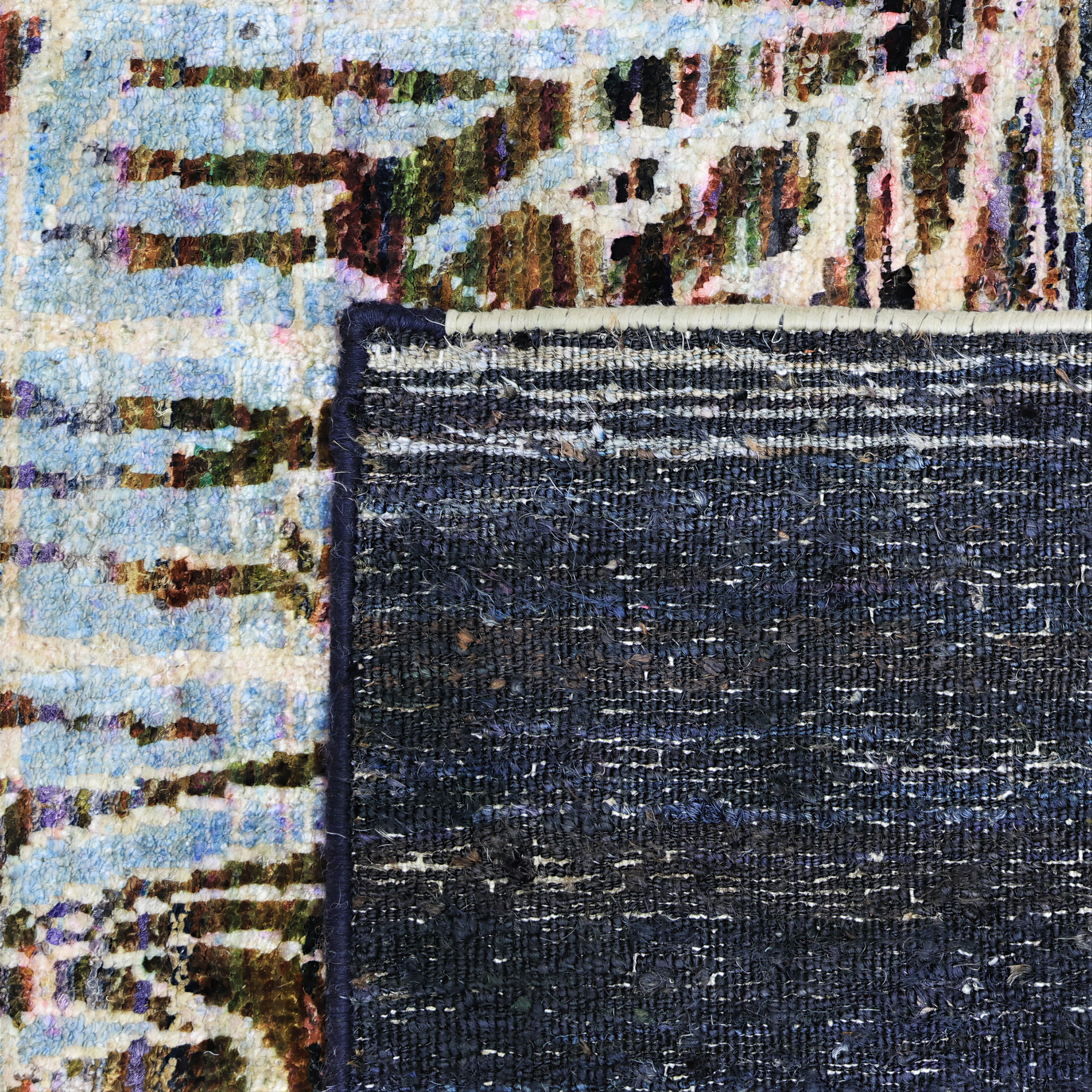 Black Alchemy Traditional Silk Rug - 8'7" x 11'11" - Image 6