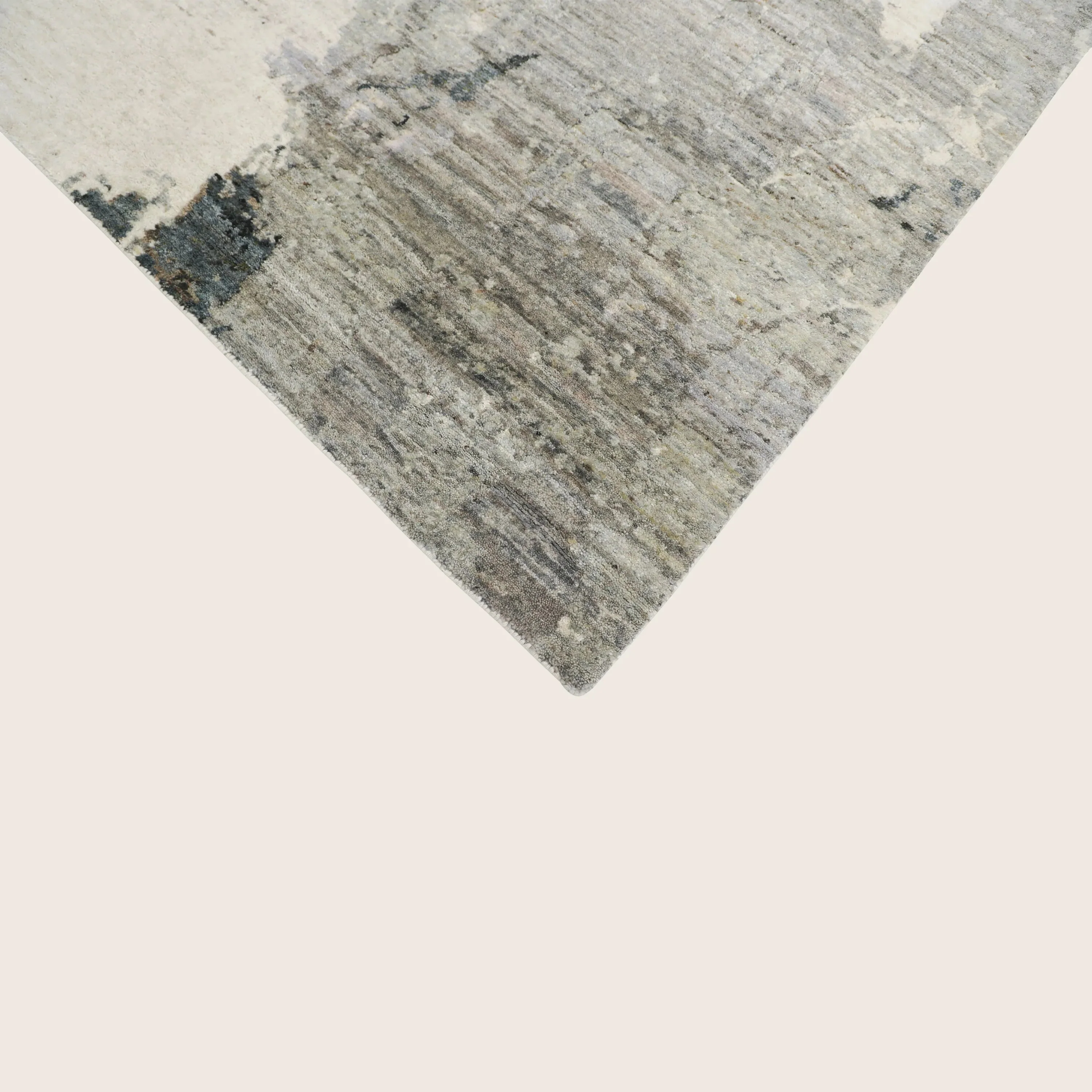 Black Contemporary Wool Rug - 8' x 10' - Image 3