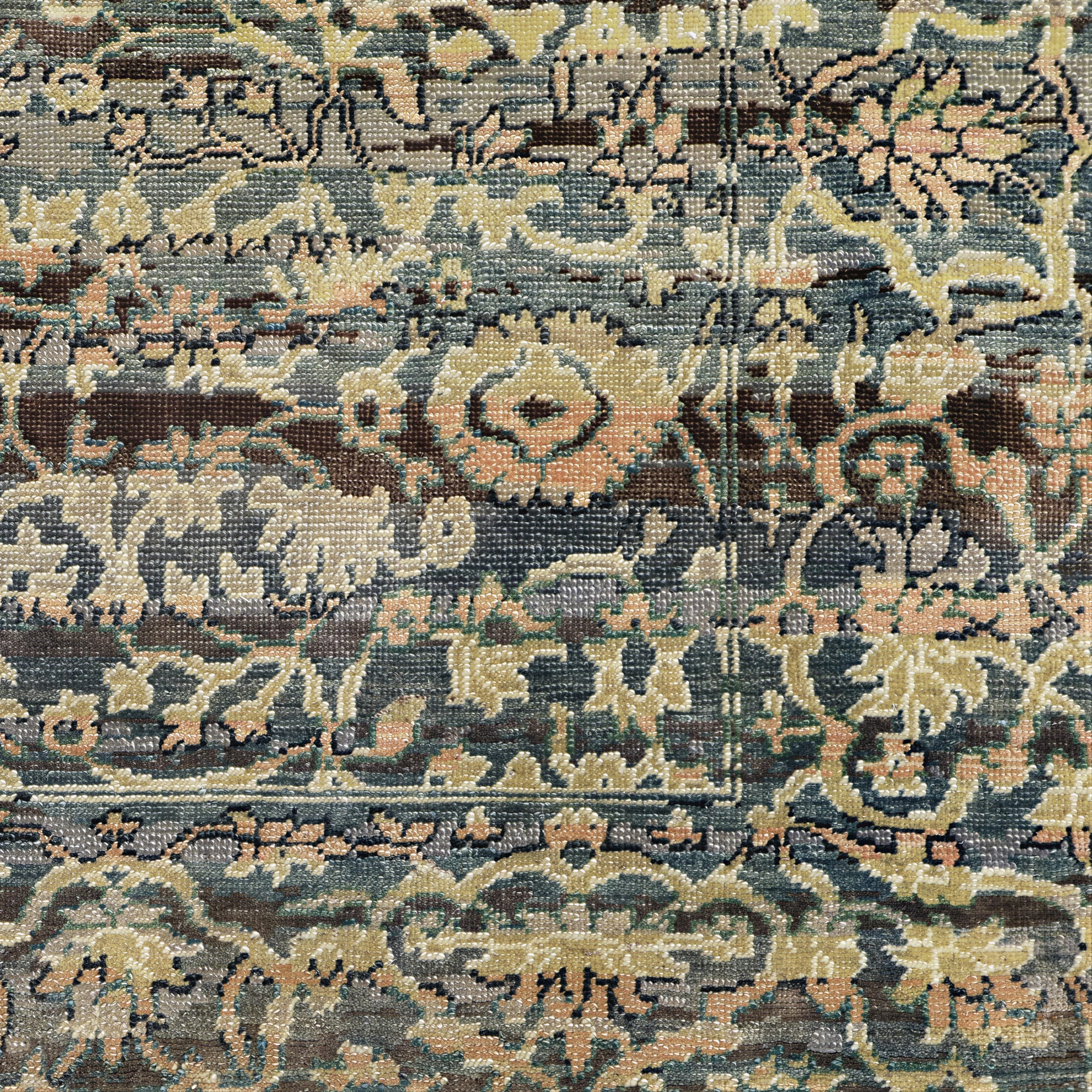 Black & Gold Alchemy Traditional Wool Rug - 5'10" x 7'3" - Image 5