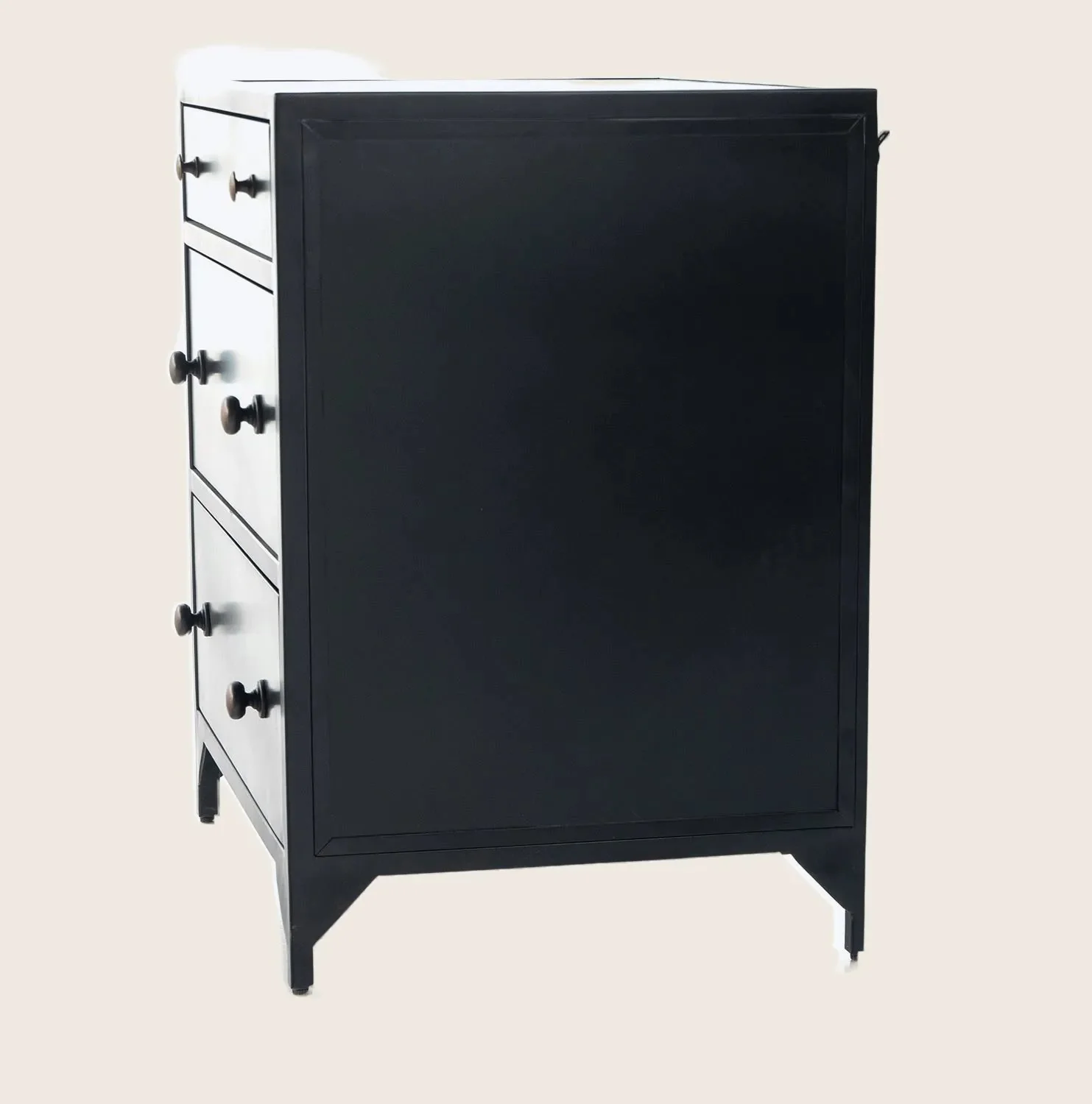 Black Metal Bedside Table - Image 4