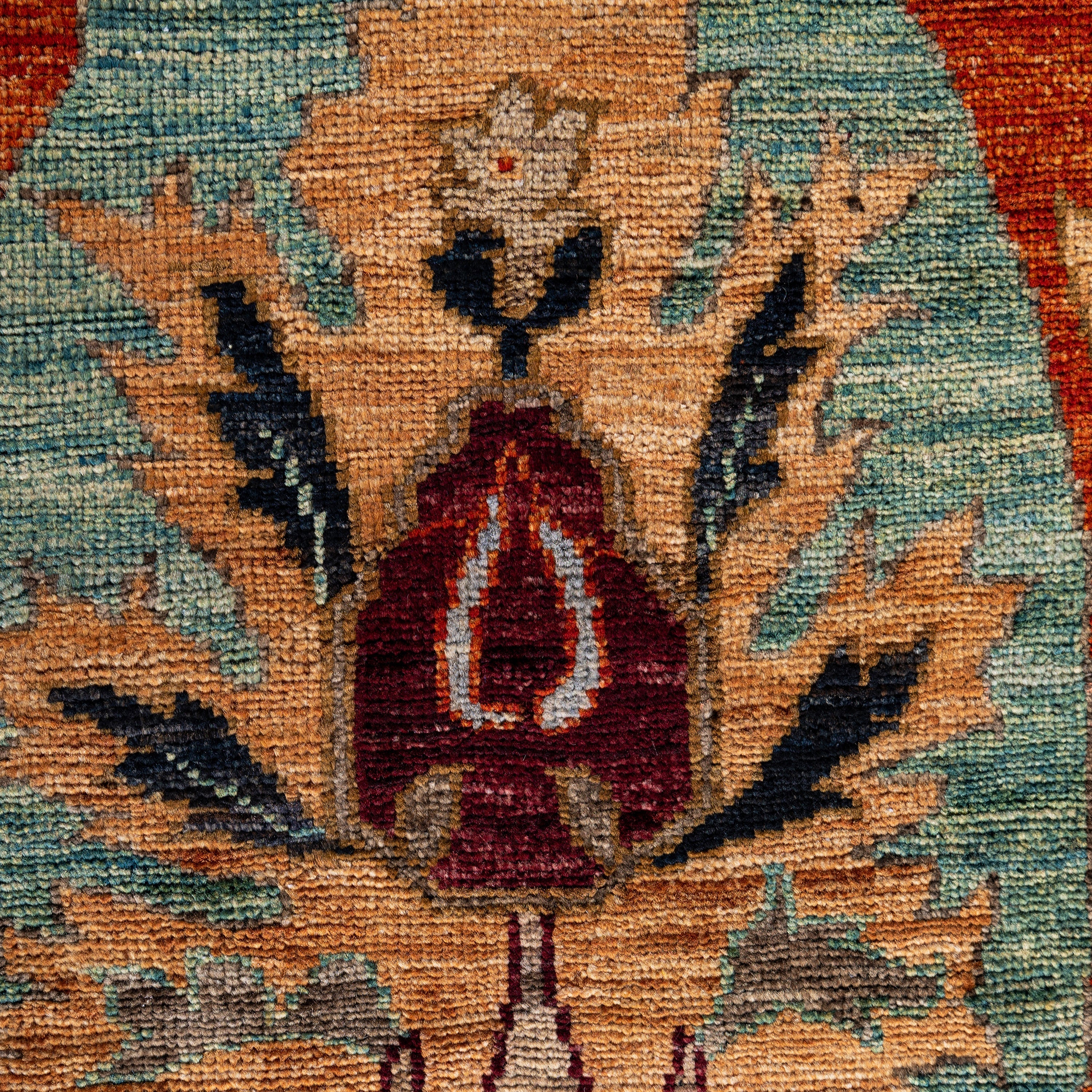 Black Soluna Traditional Wool Rug - 10'5" x 14'3" - Image 3