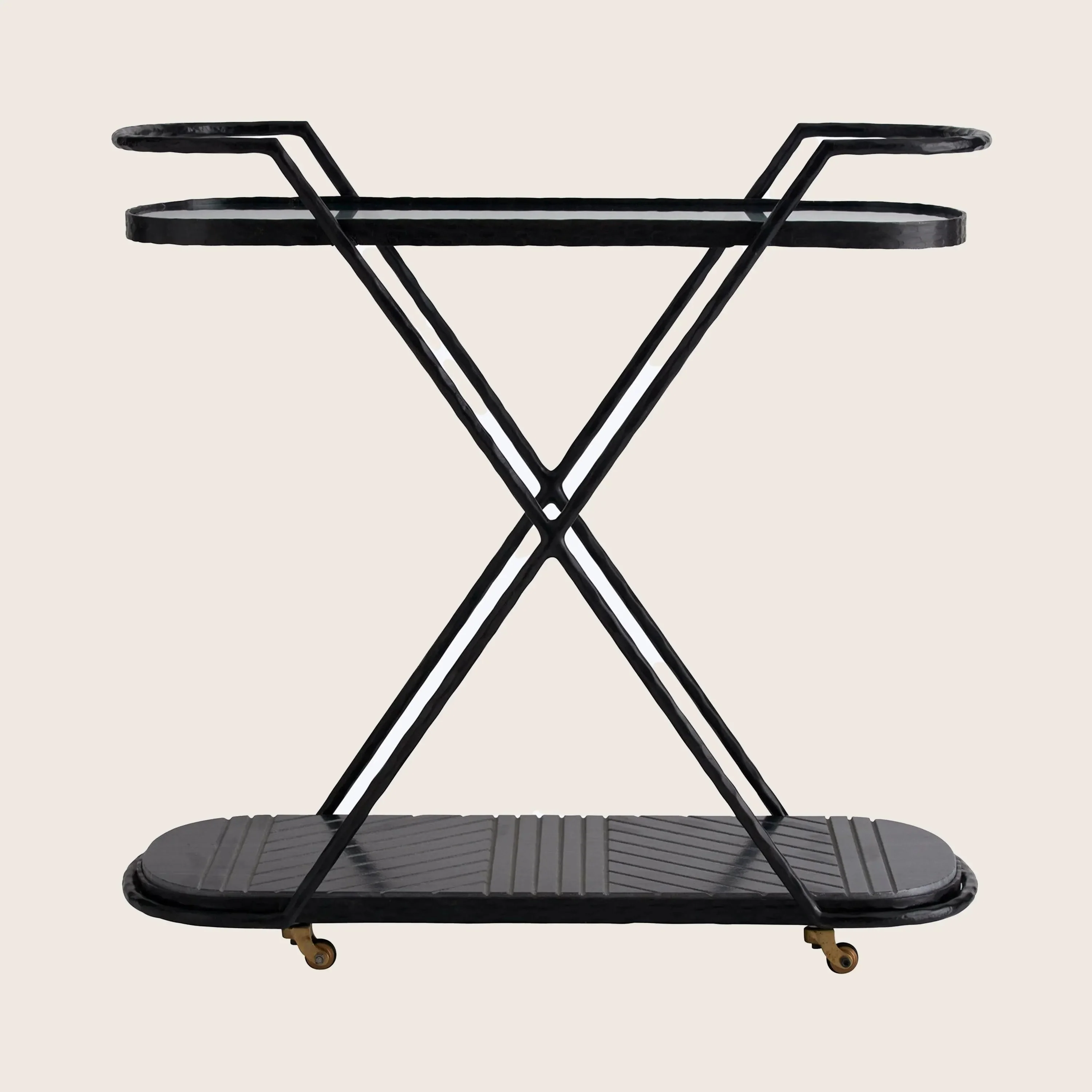 Blackened Iron Bar Cart