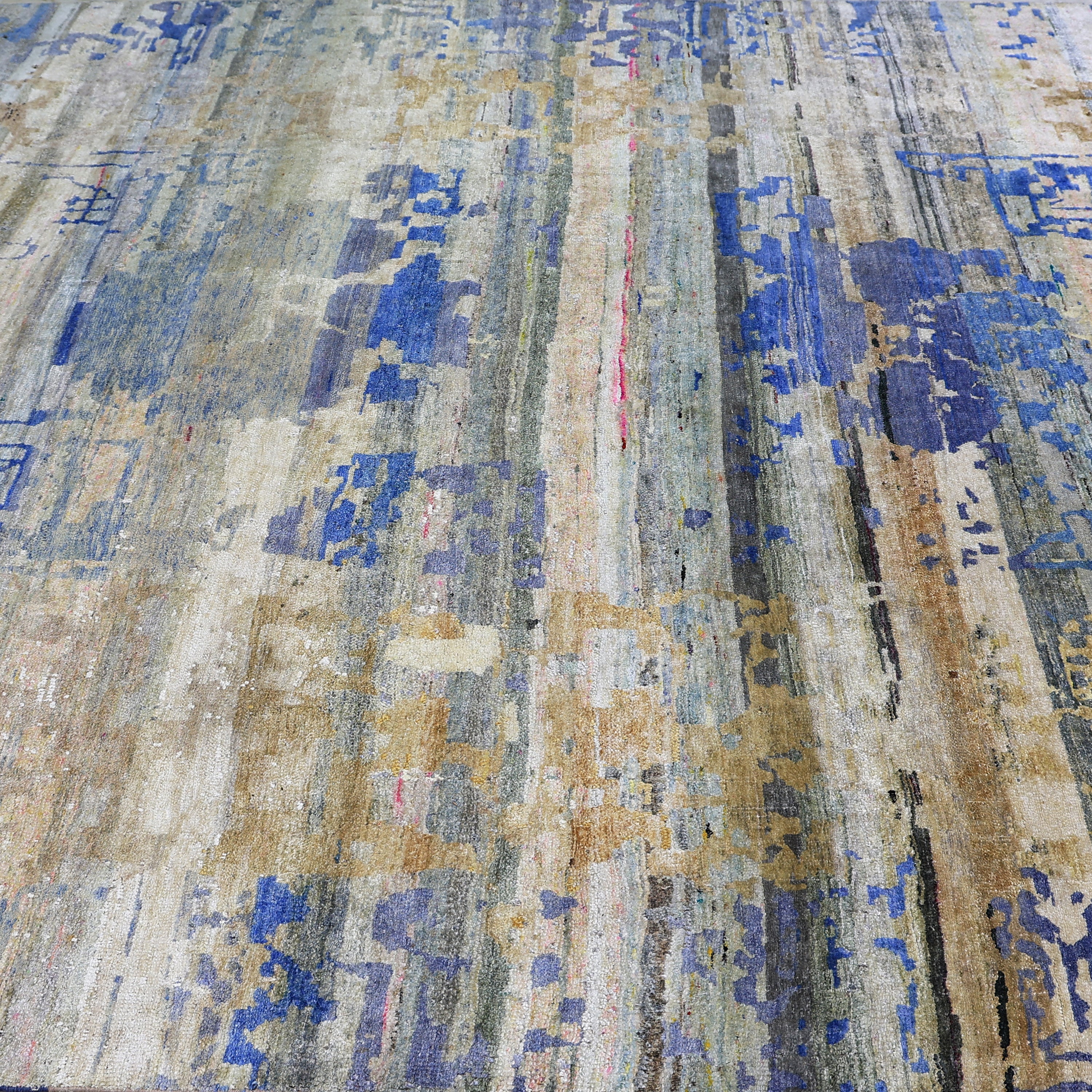Blue Alchemy Contemporary Silk Rug - 8'6" x 10'11" - Image 6