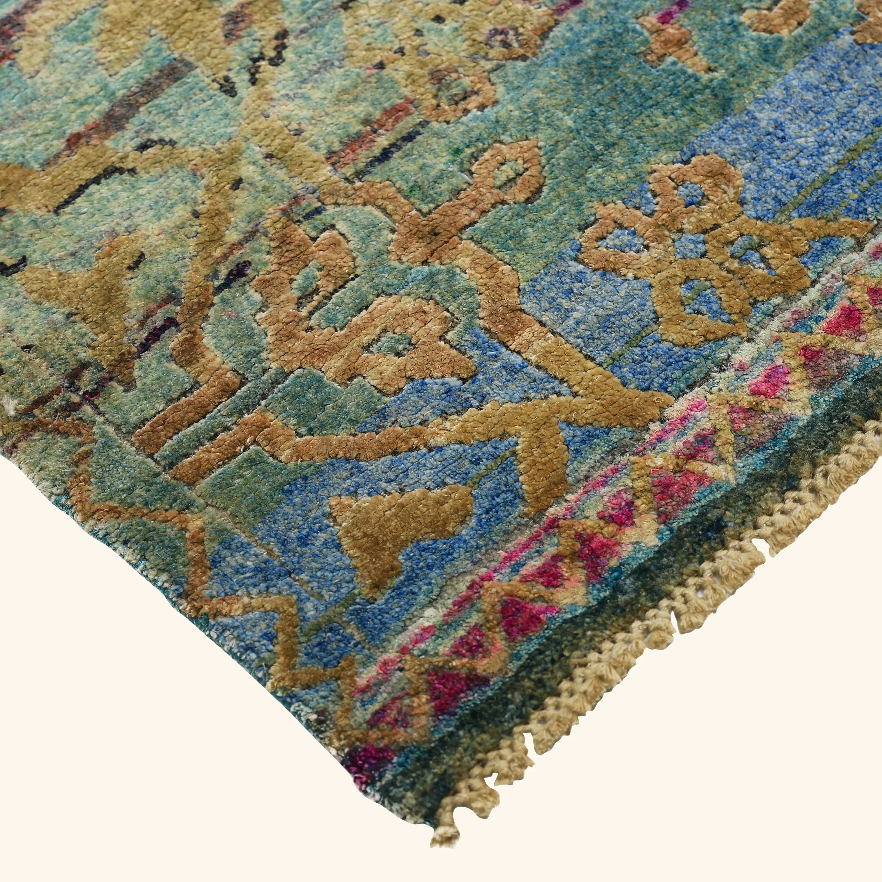 Blue Alchemy Traditional Silk Rug - 10'10" x 10'10" - Image 2