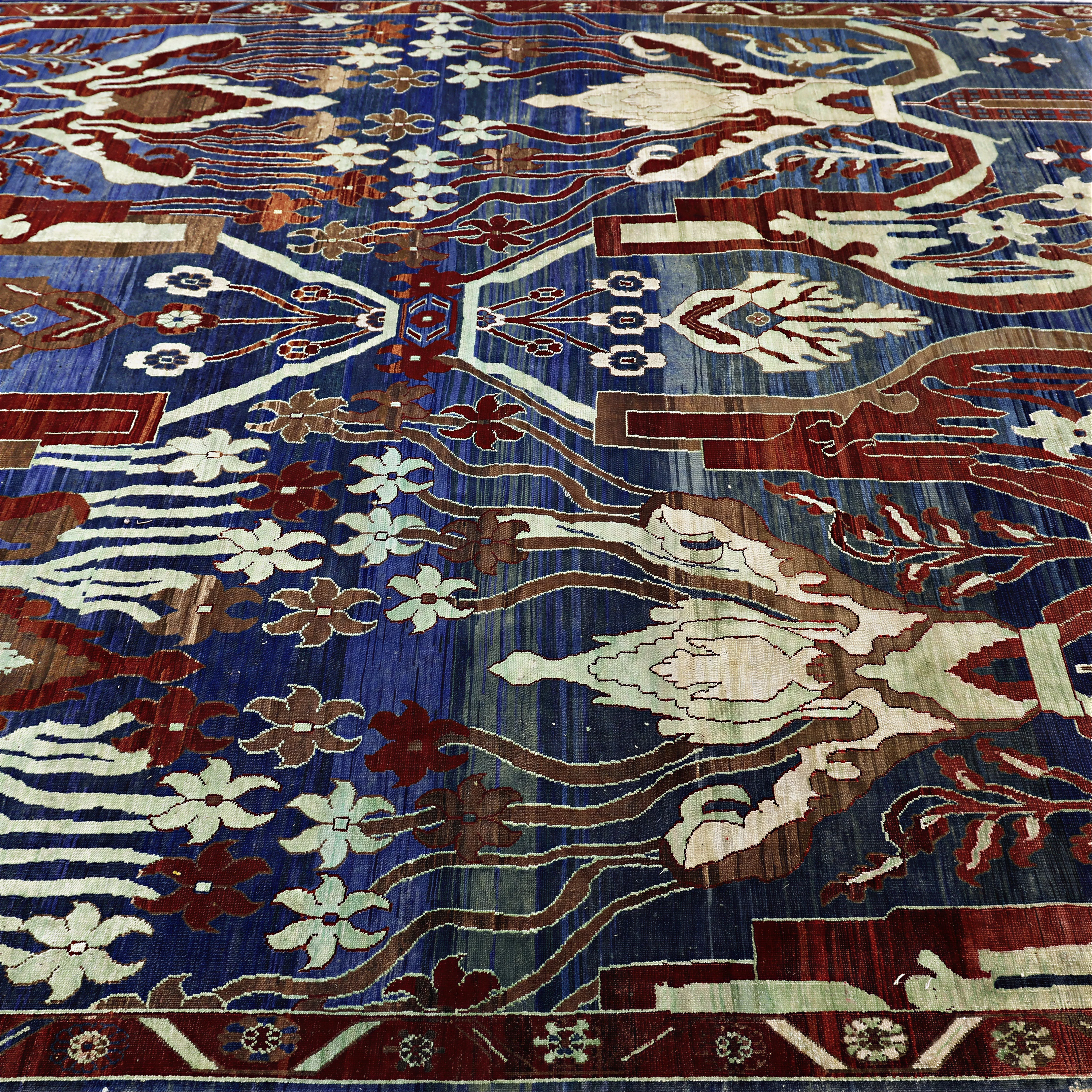 Blue Alchemy Transitional Wool Silk Blend Rug - 8’8" x 11'10" - Image 3