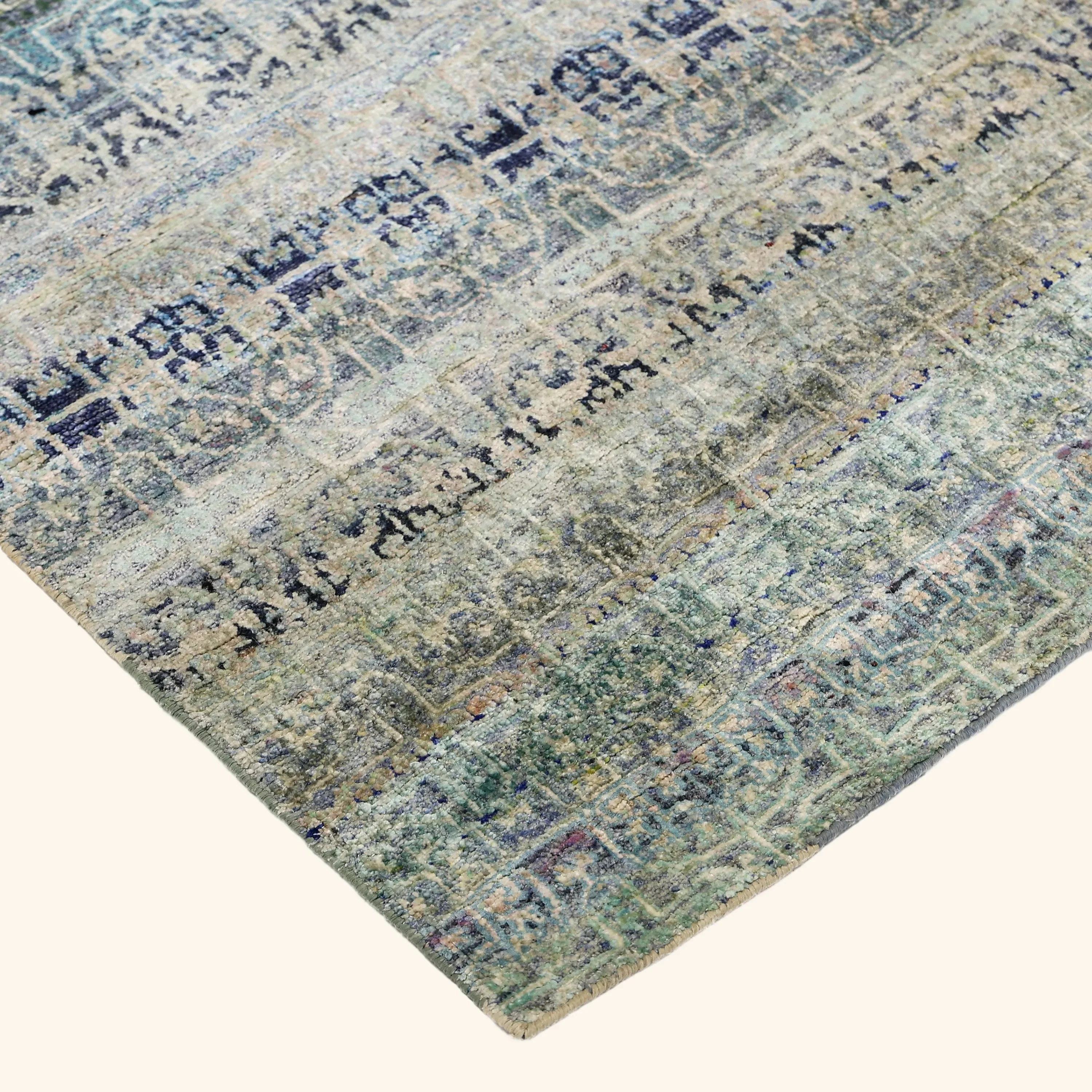 Blue Alchemy Transitional Silk Rug - 3'11" x 6'2" - Image 2