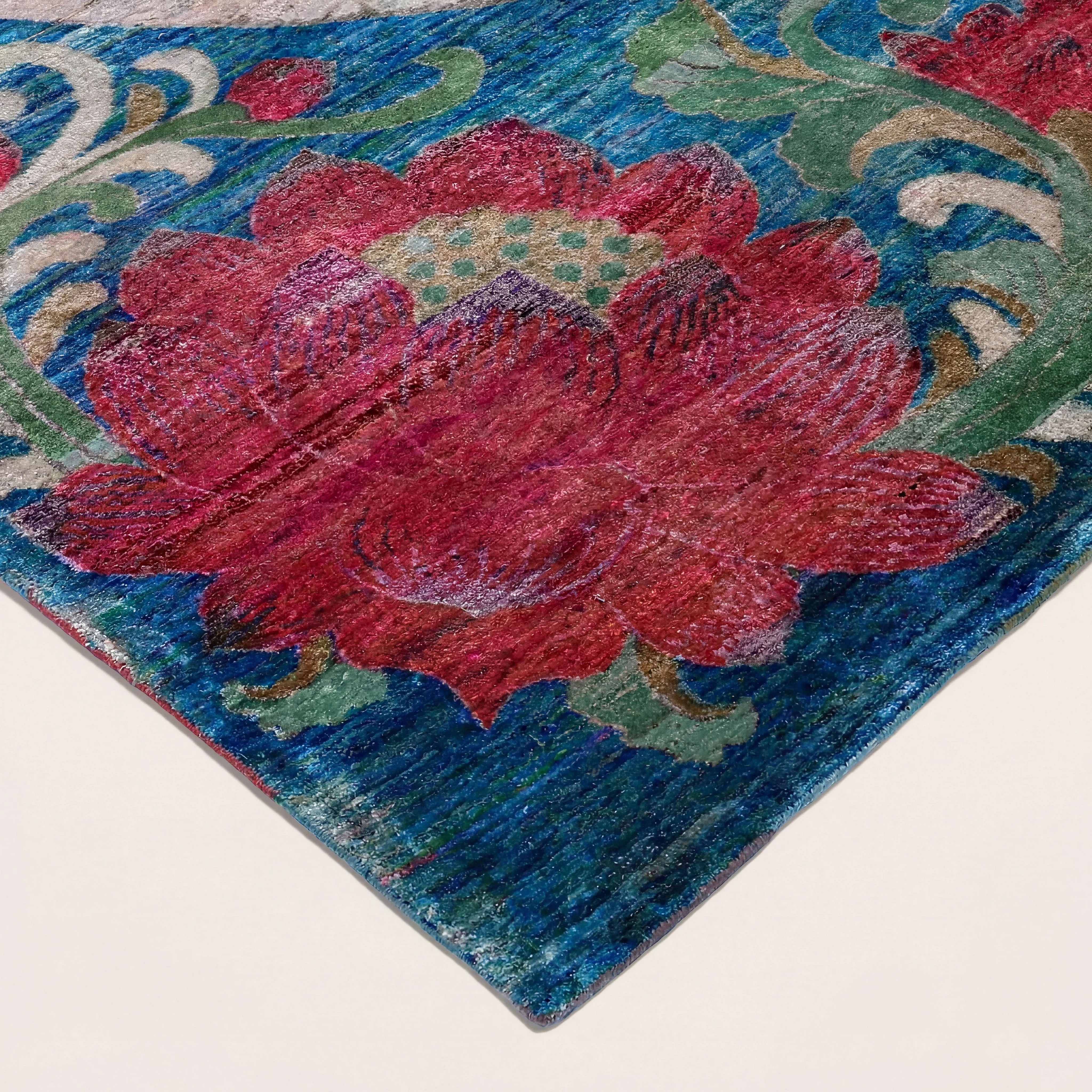 Blue Alchemy Transitional Silk Rug - 7'10" x 10' - Image 5