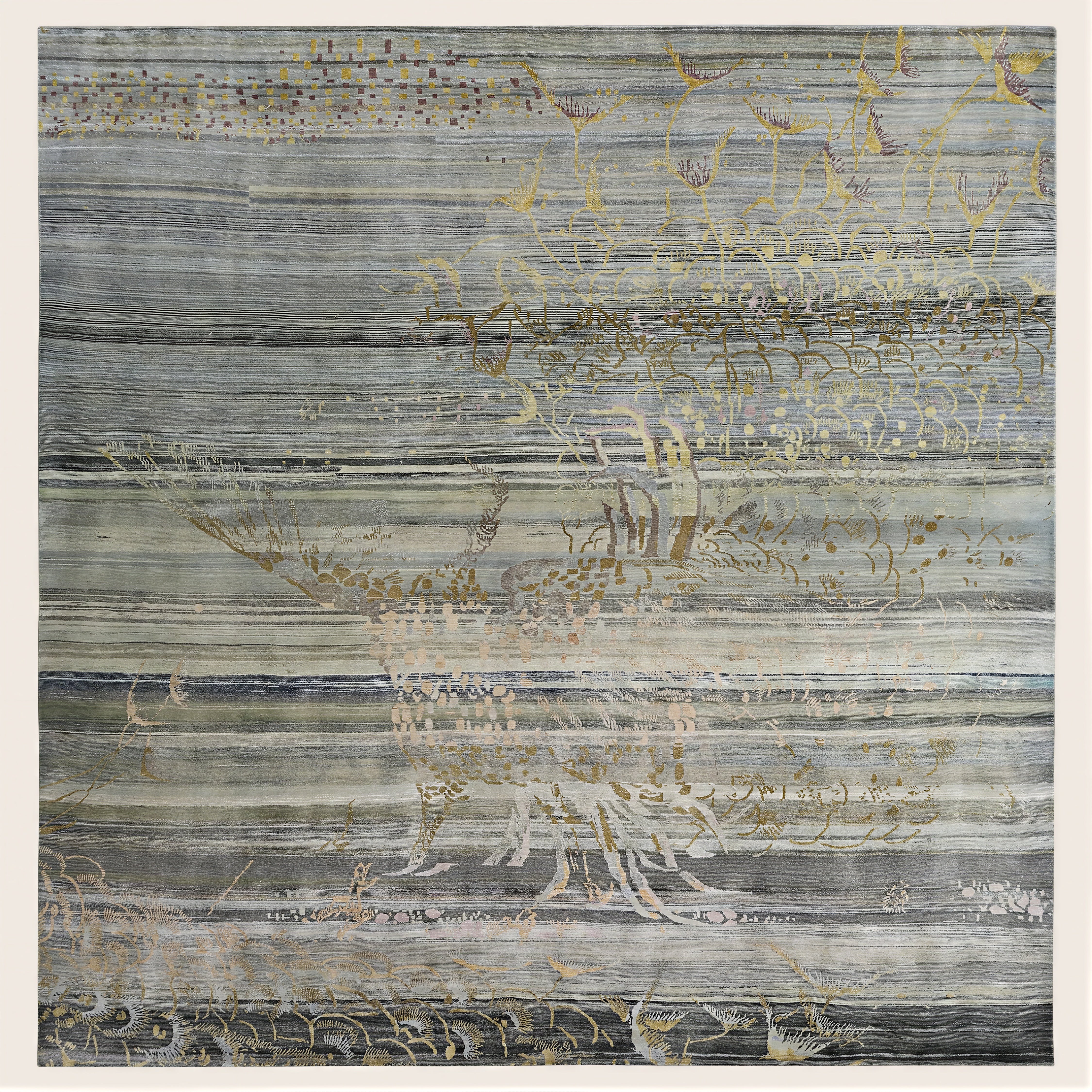 Blue Alchemy Transitional Silk Rug - 9'11" x 10'3" - Image 8