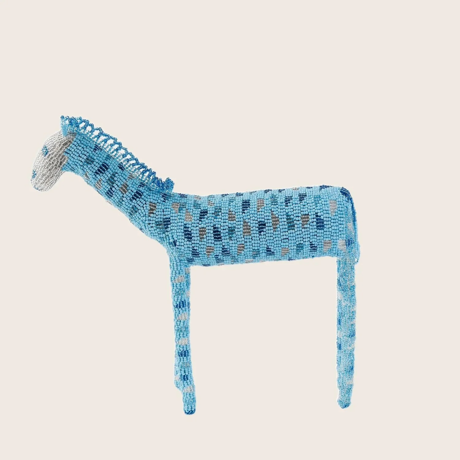 Blue Beaded Horse