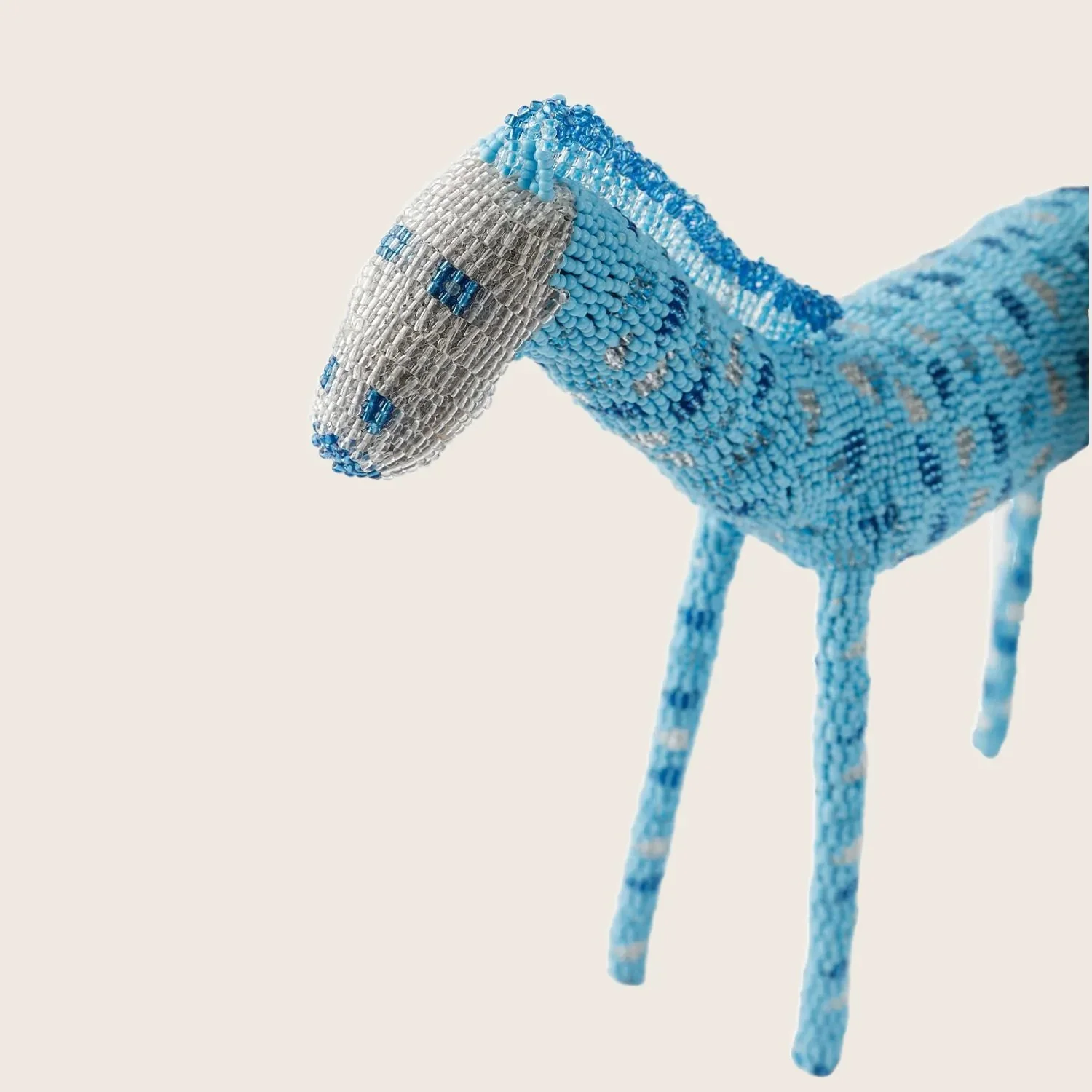 Blue Beaded Horse - Image 3