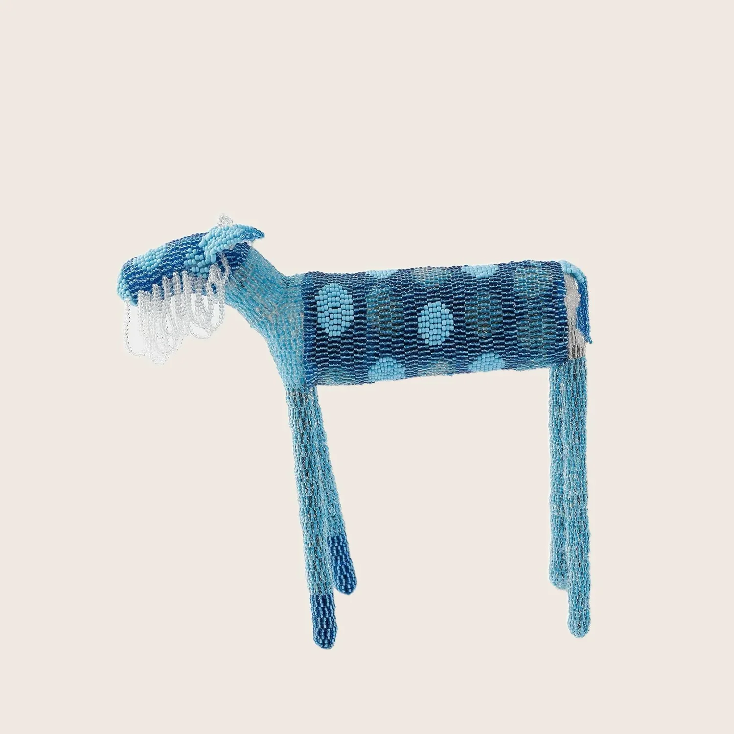 Blue Beaded Lion