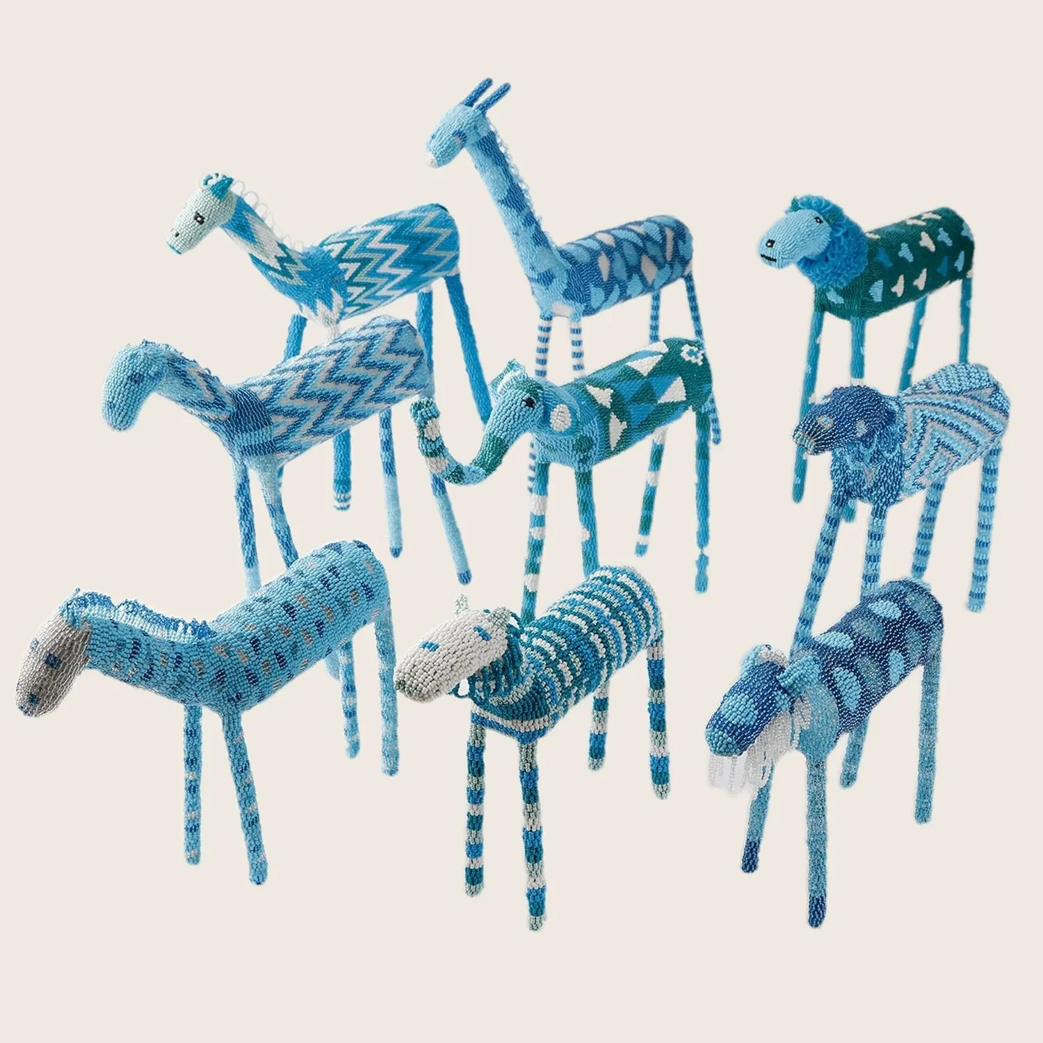 Blue Beaded Lion - Image 2