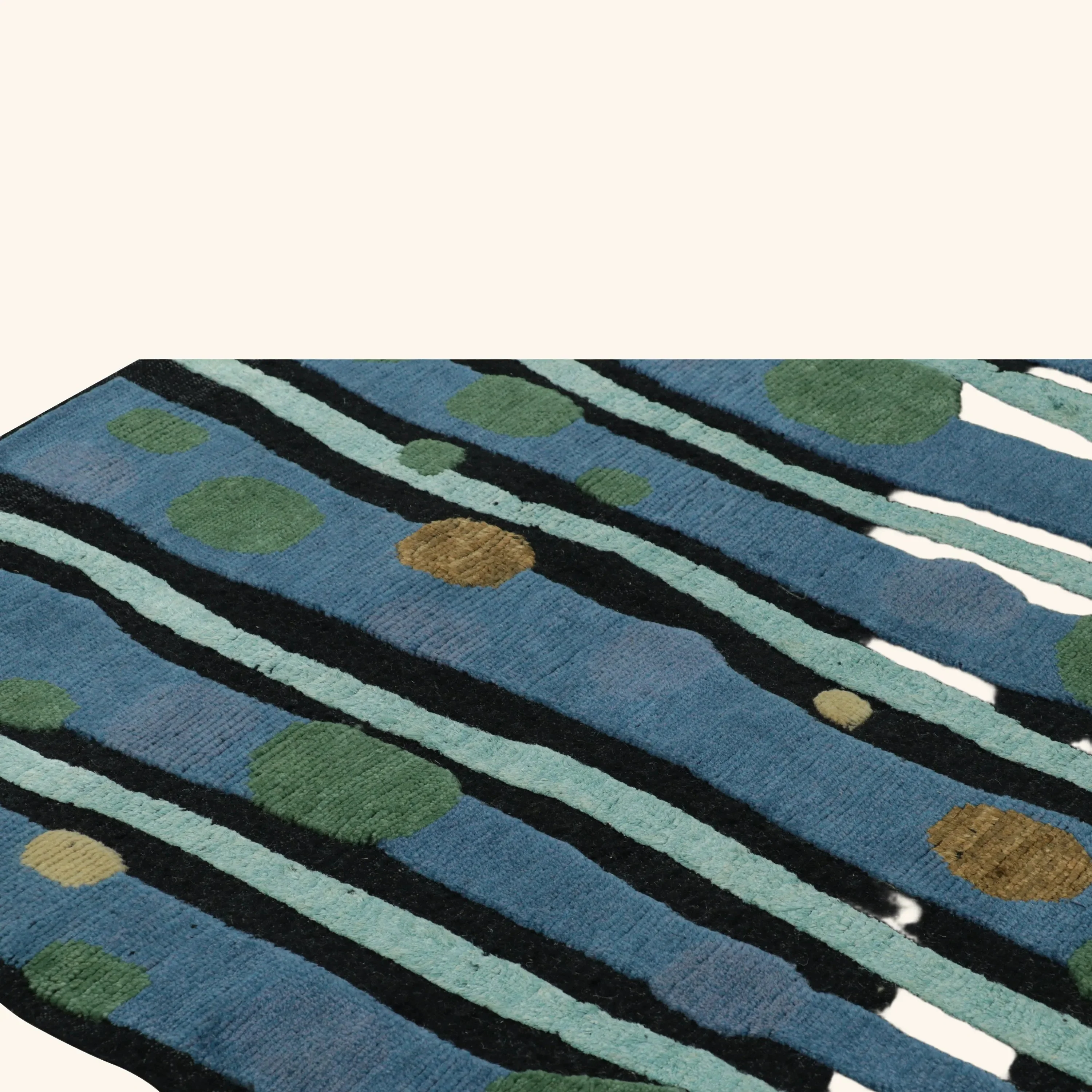 Blue Contemporary Wool Jute Rug - 8' x 9'11" - Image 7