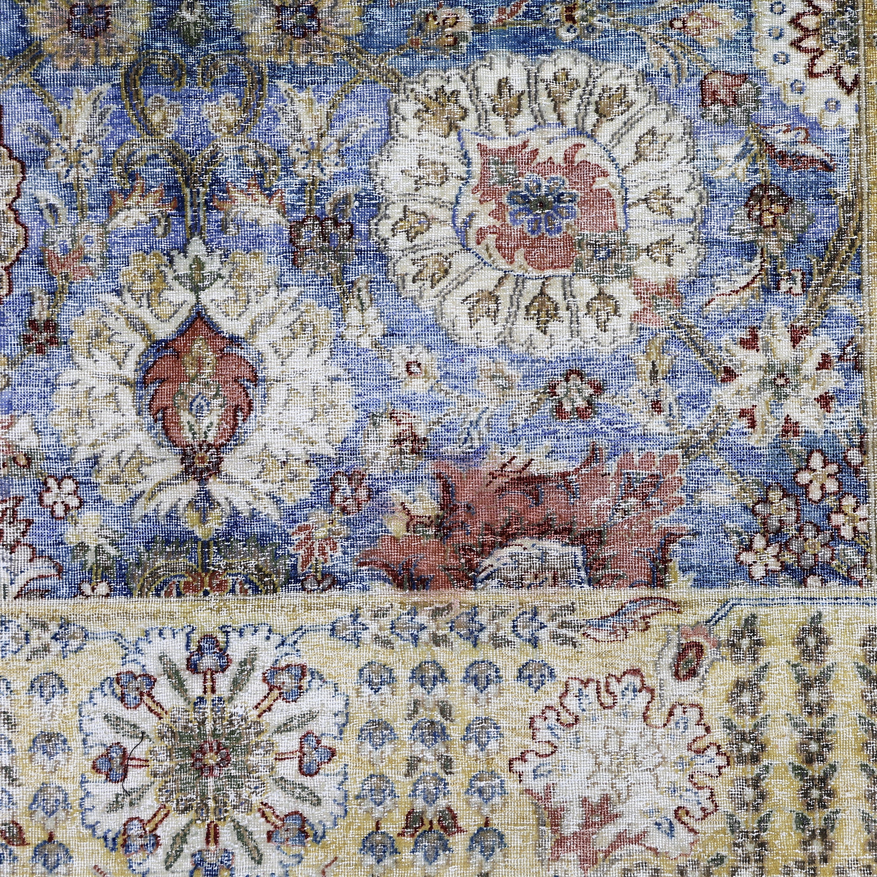Blue & Gold Alchemy Distressed Wool Rug - 6' x 9'2" - Image 6