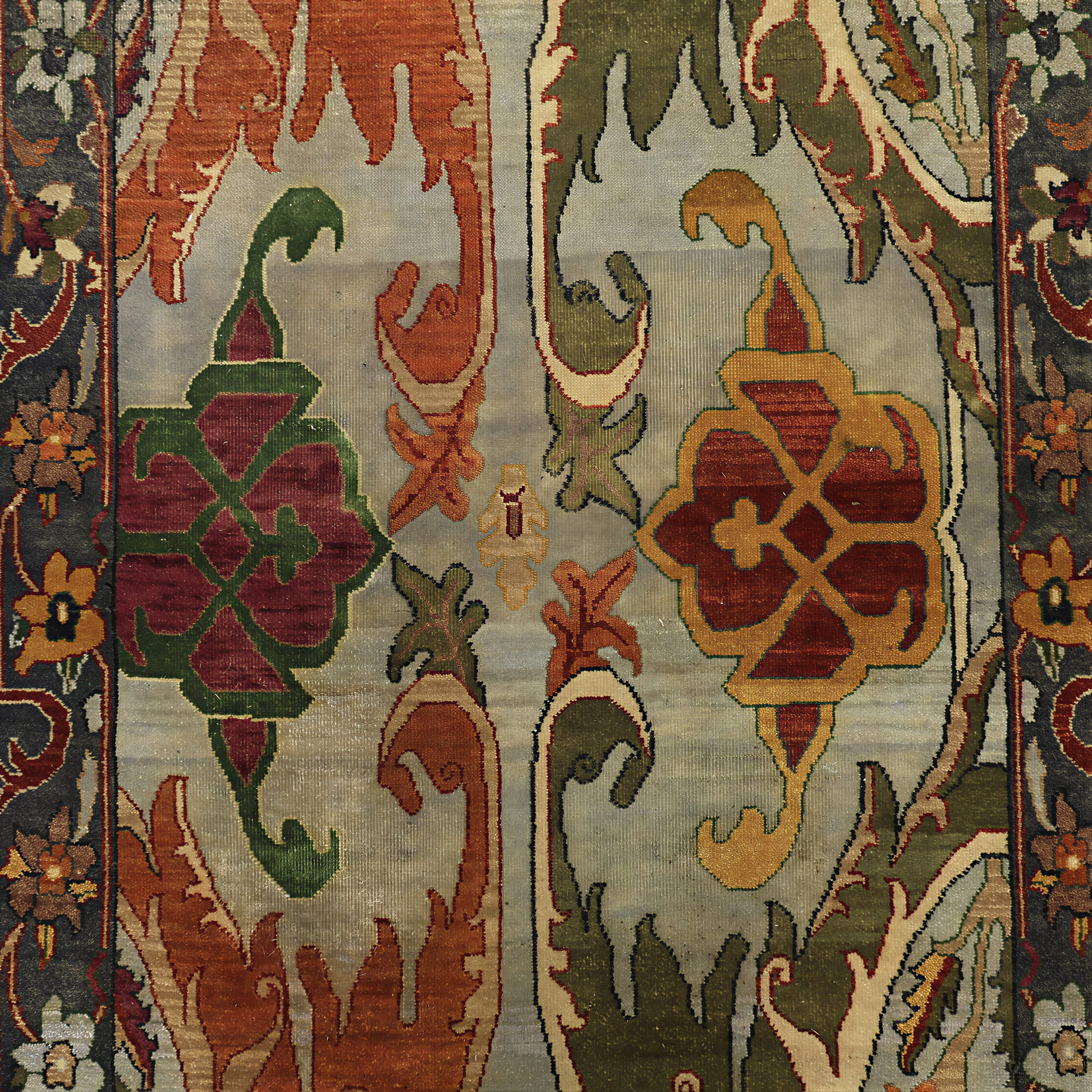 Blue & Grey Alchemy Traditional Wool Runner - 3' x 30'3" - Image 7