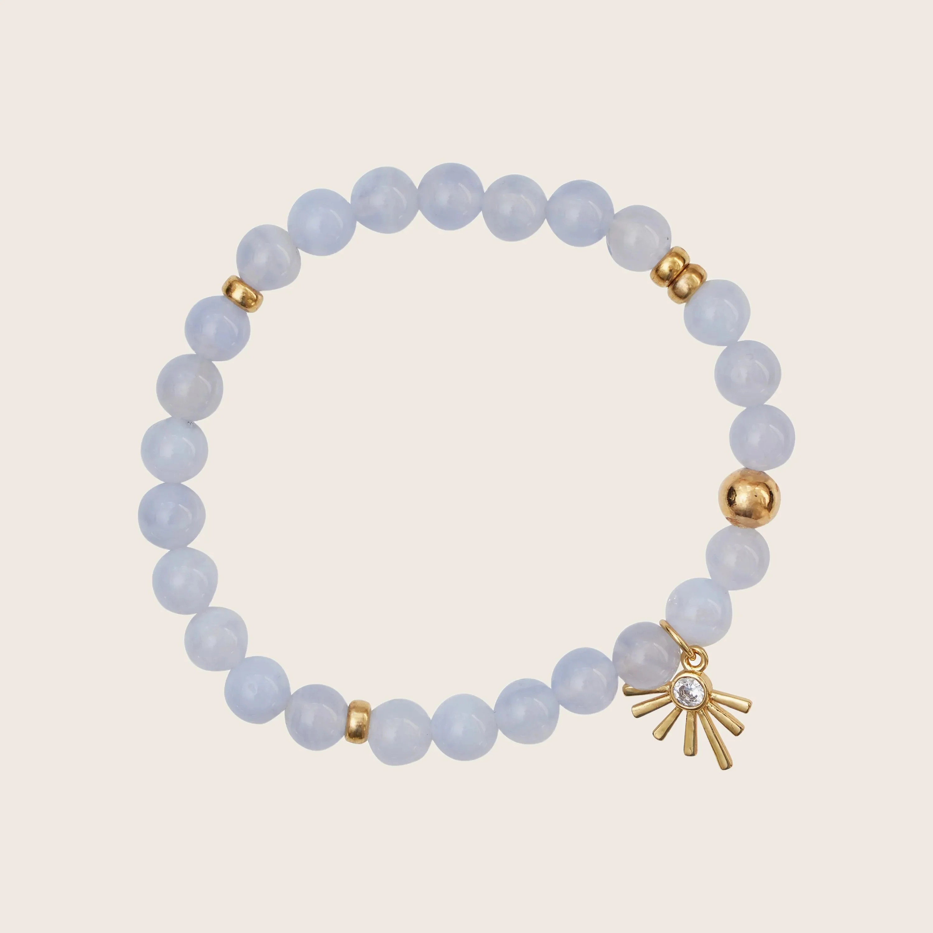 Blue Lace Agate Shining Bracelet