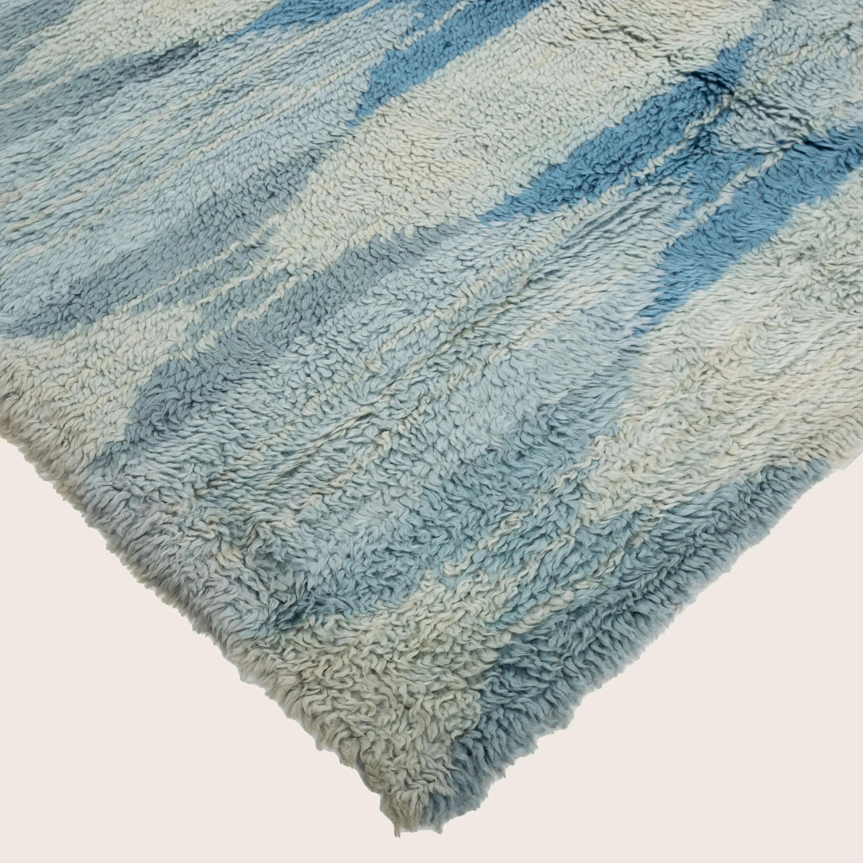 Blue Moroccan Wool Rug - 9' x 12' - Image 4