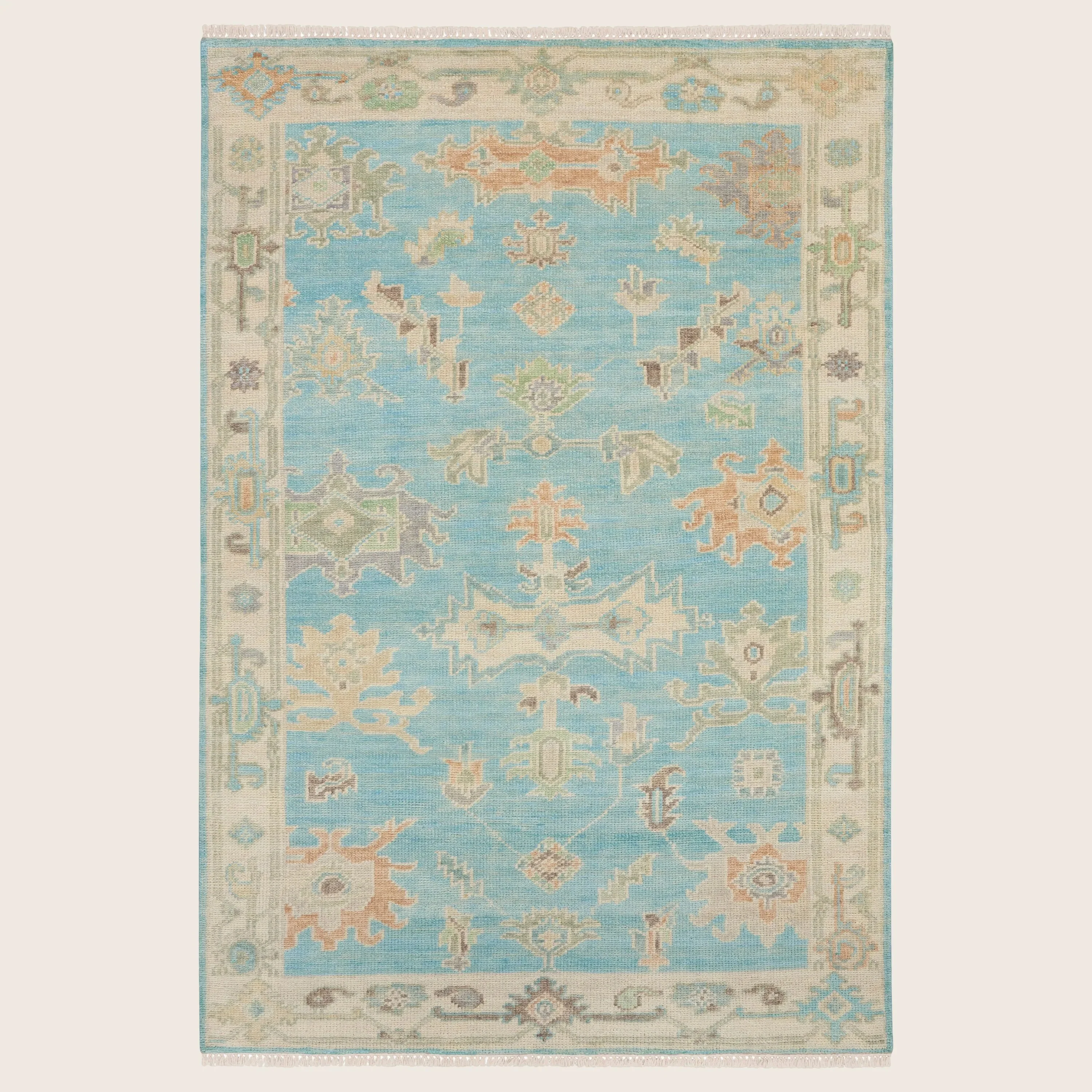 Blue Multi Essentials Traditional Wool Rug