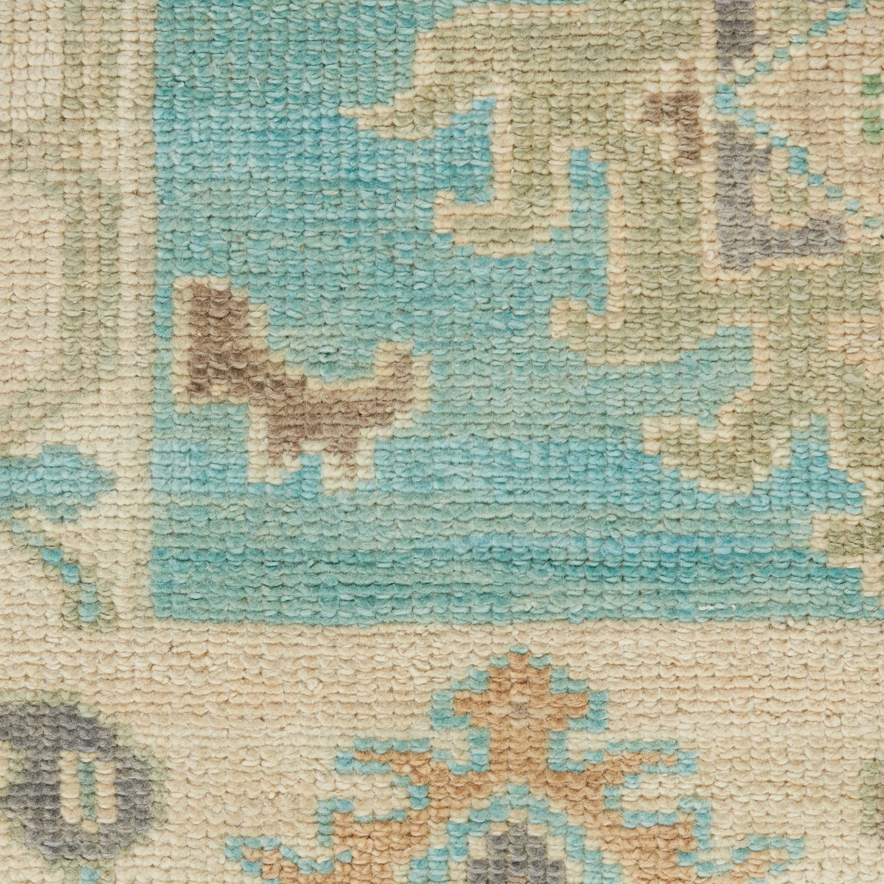 Blue Multi Essentials Traditional Wool Rug - Image 3