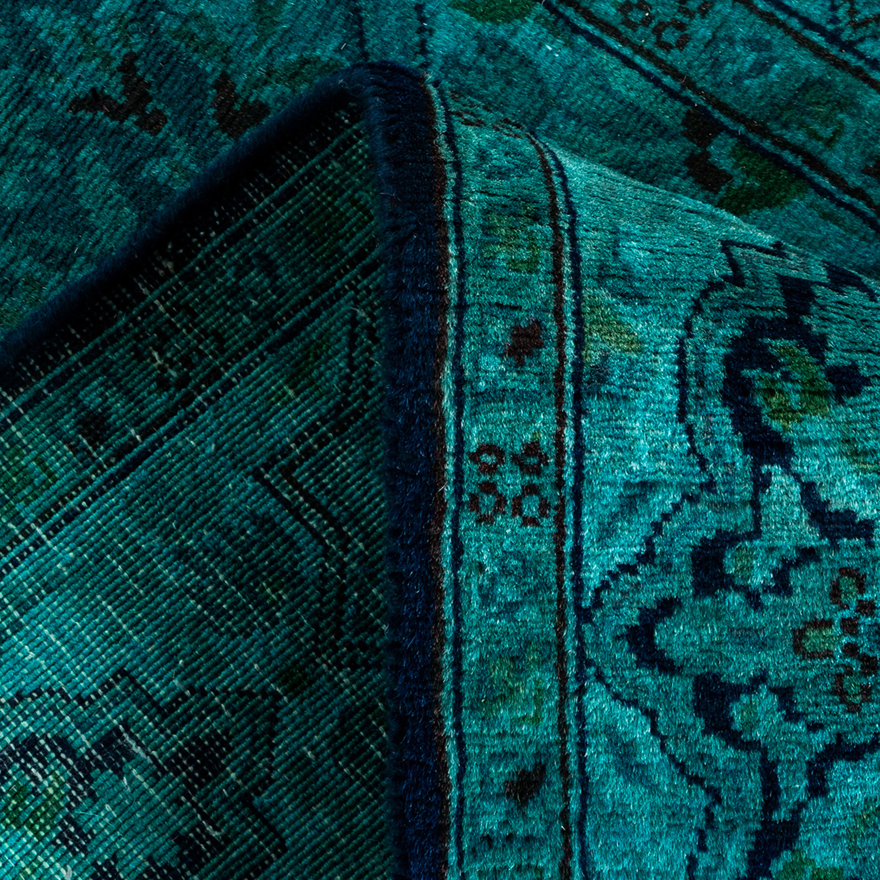 Teal Samsara Wool Rug - 2'6" x 20'7" - Image 5