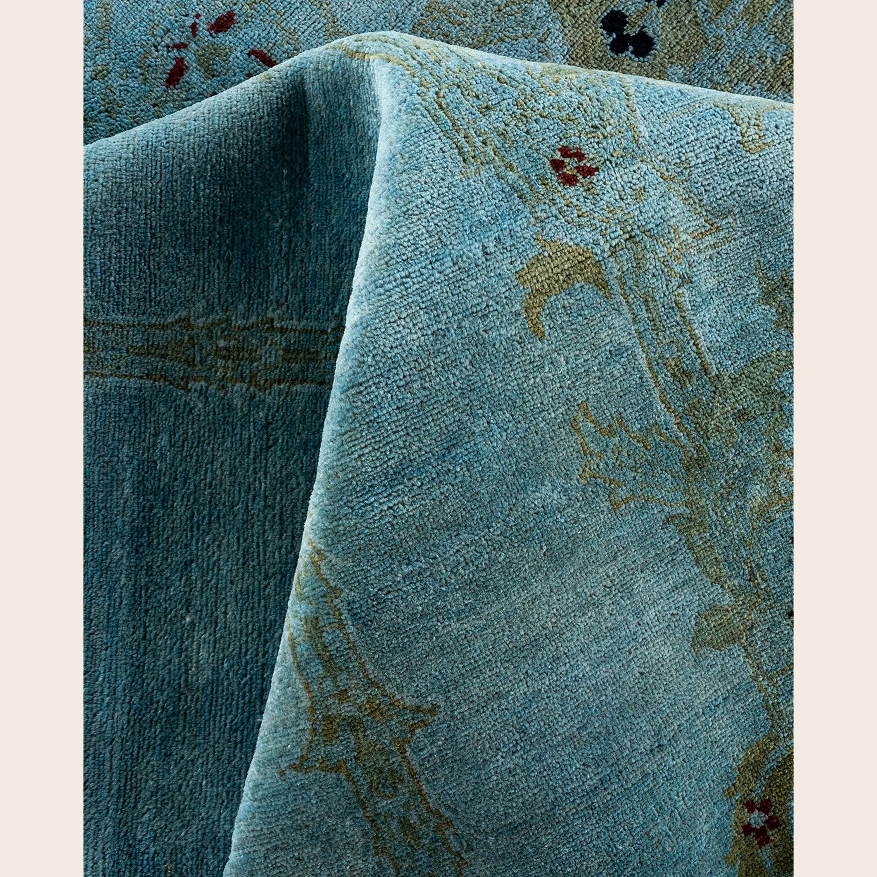 Blue Samsara Wool Rug - 7'10" x 9'10" - Image 3