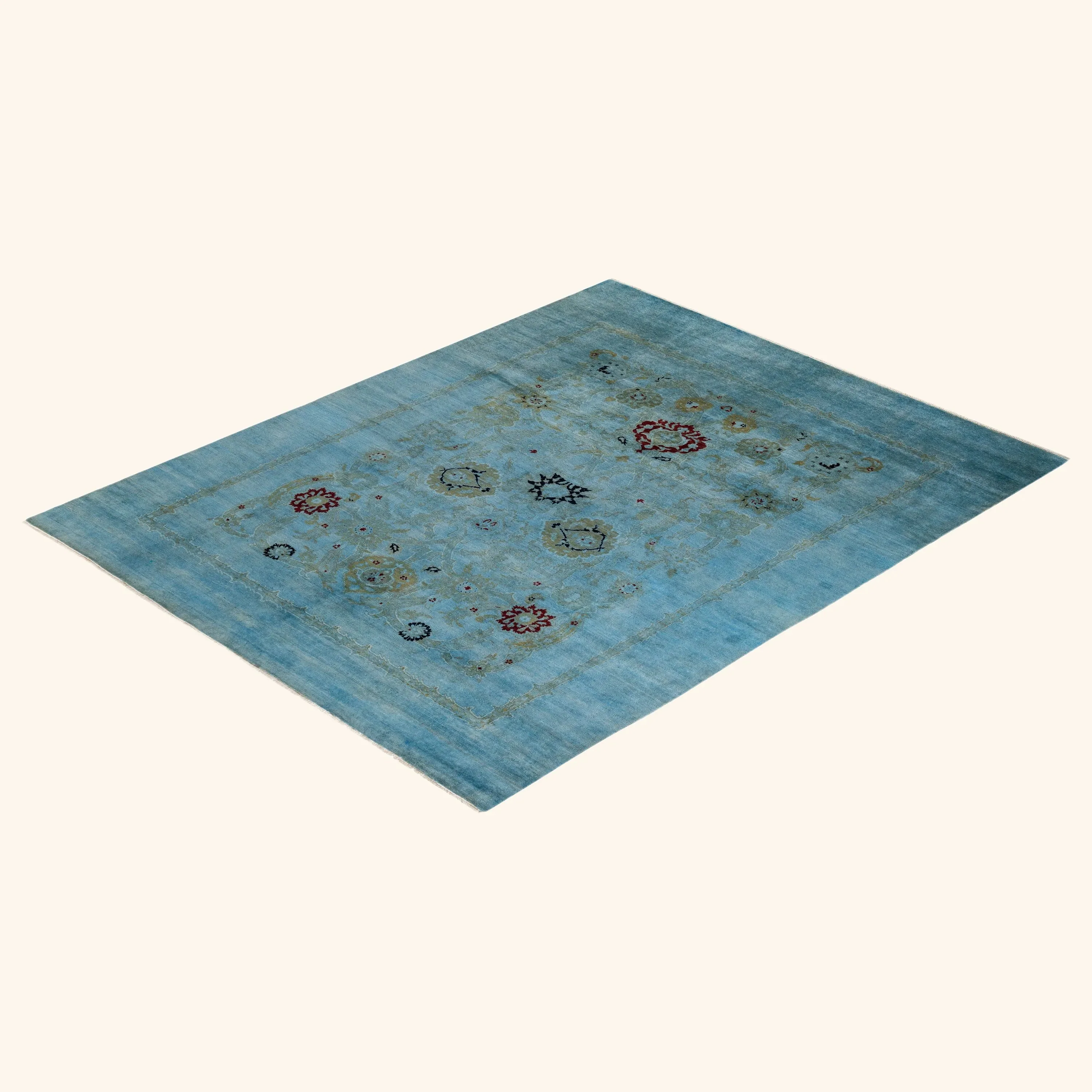Blue Samsara Wool Rug - 7'10" x 9'10" - Image 4