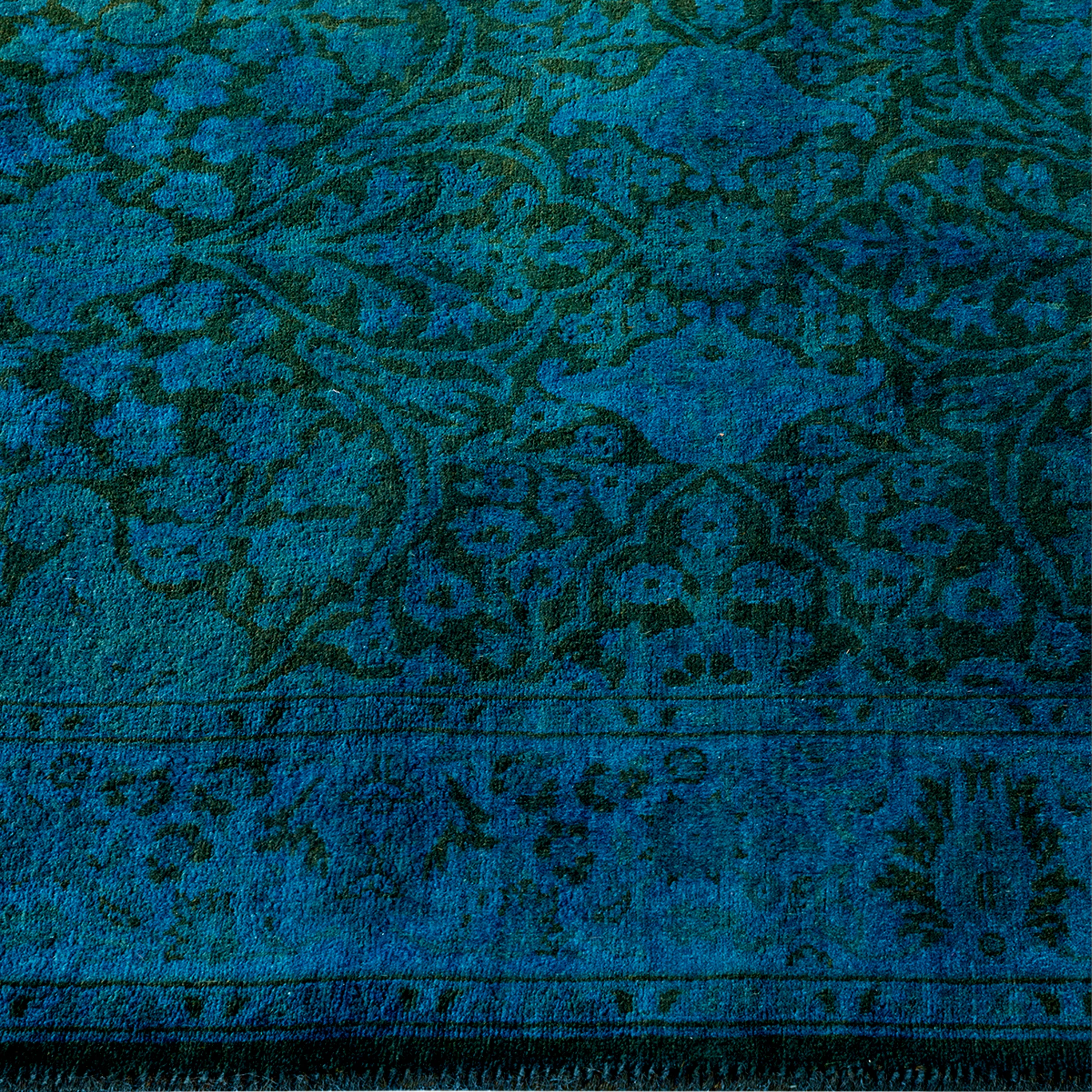 Blue Samsara Wool Runner - 2'7" x 16'7" - Image 2