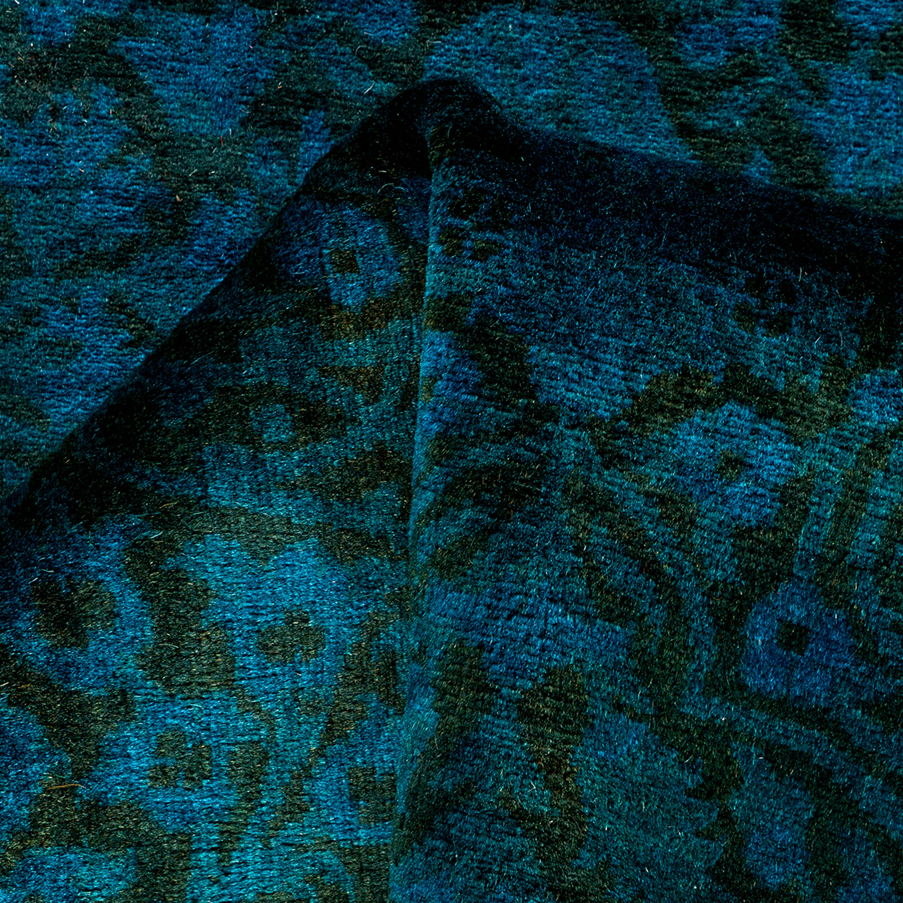 Blue Samsara Wool Runner - 2'7" x 16'7" - Image 4