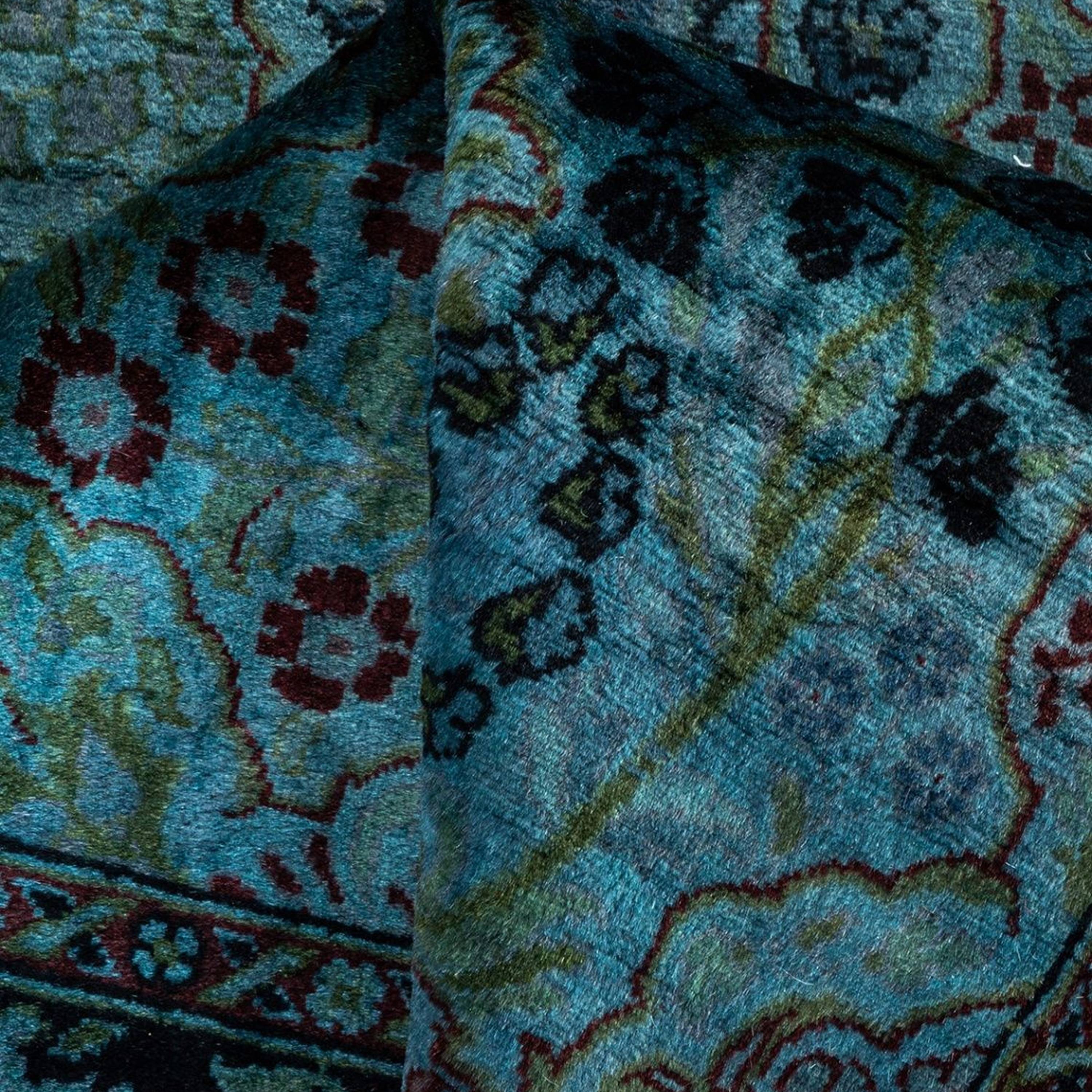 Blue Samsara Wool Runner - 2'6" x 12'5" - Image 3
