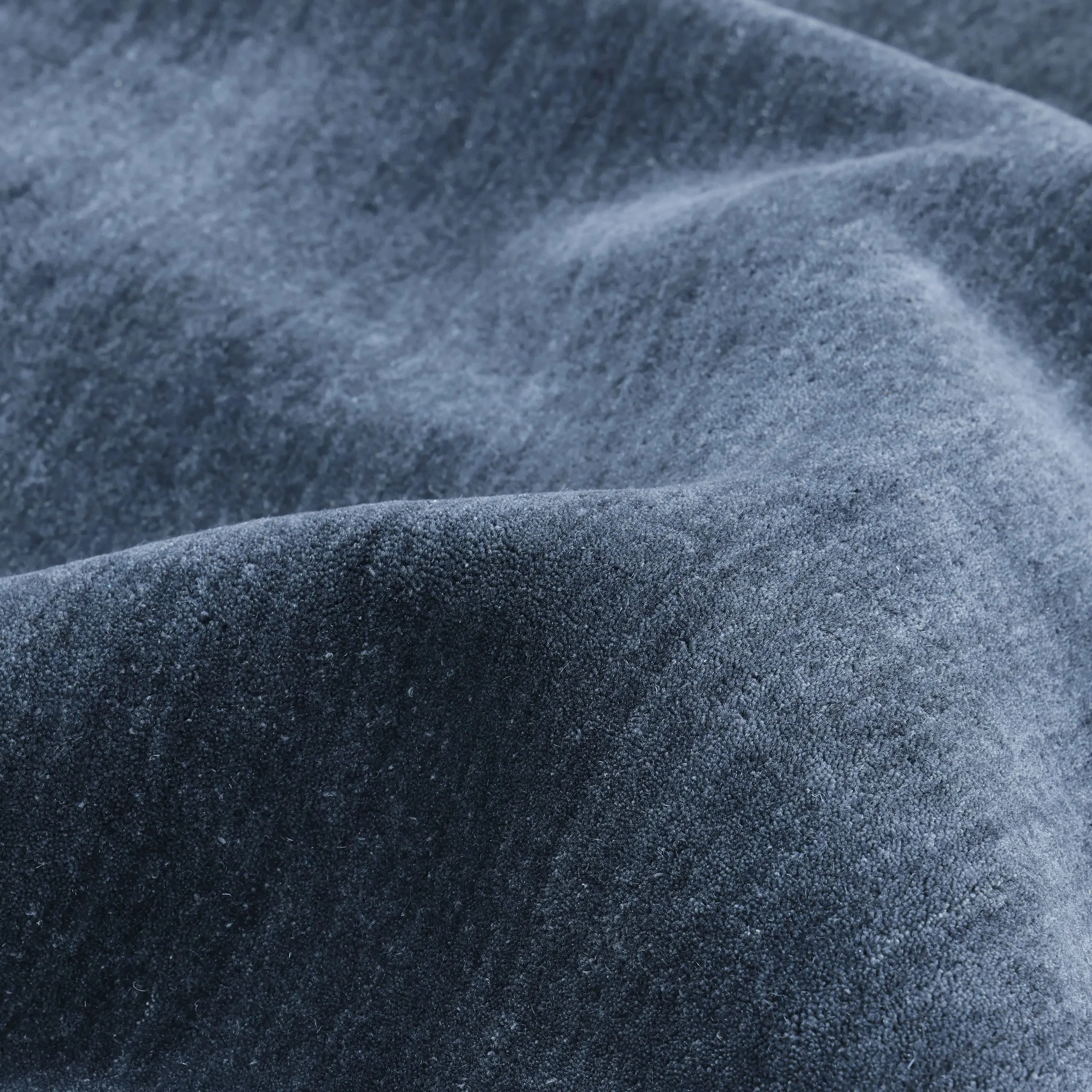Blue Solid Wool Rug - Image 7