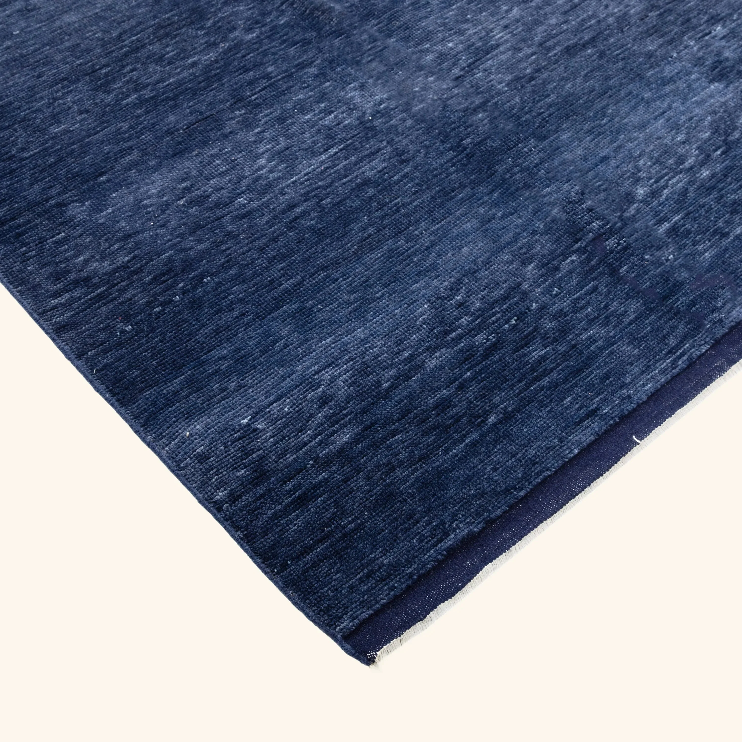 Blue Texture Wool Rug - 8' x 10' - Image 3