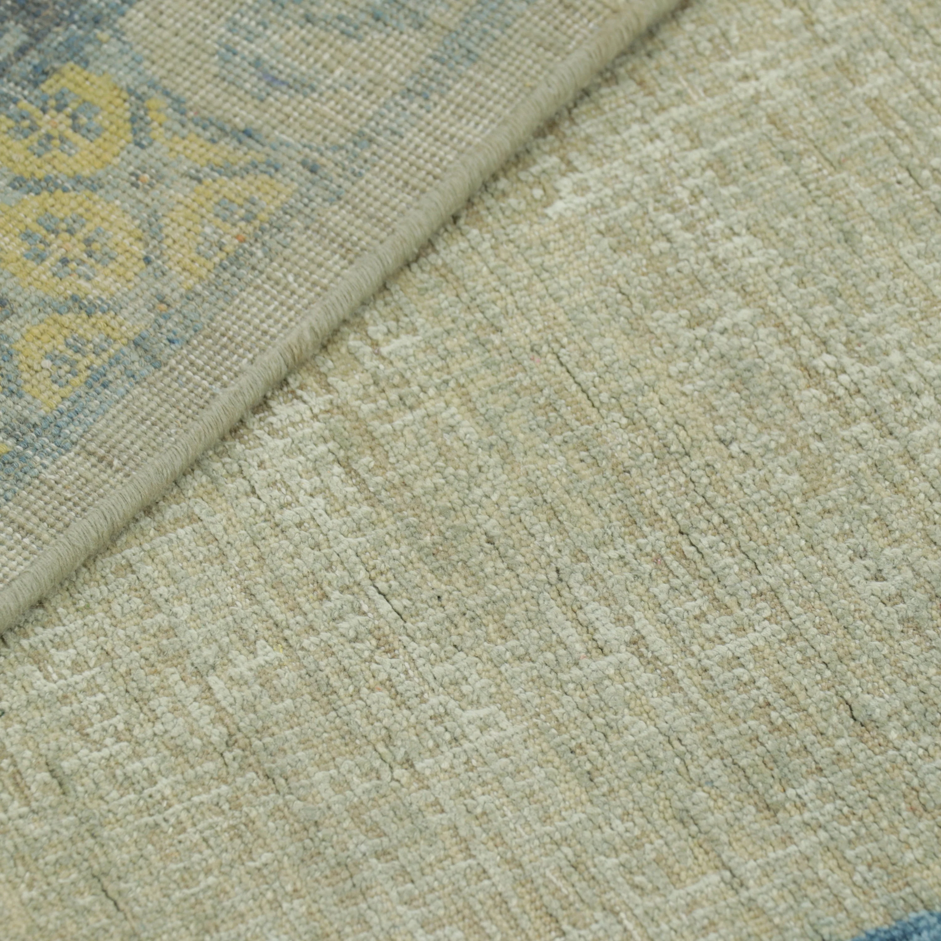 Blue Traditional Wool Silk Rug - 7'11" x 10' - Image 9