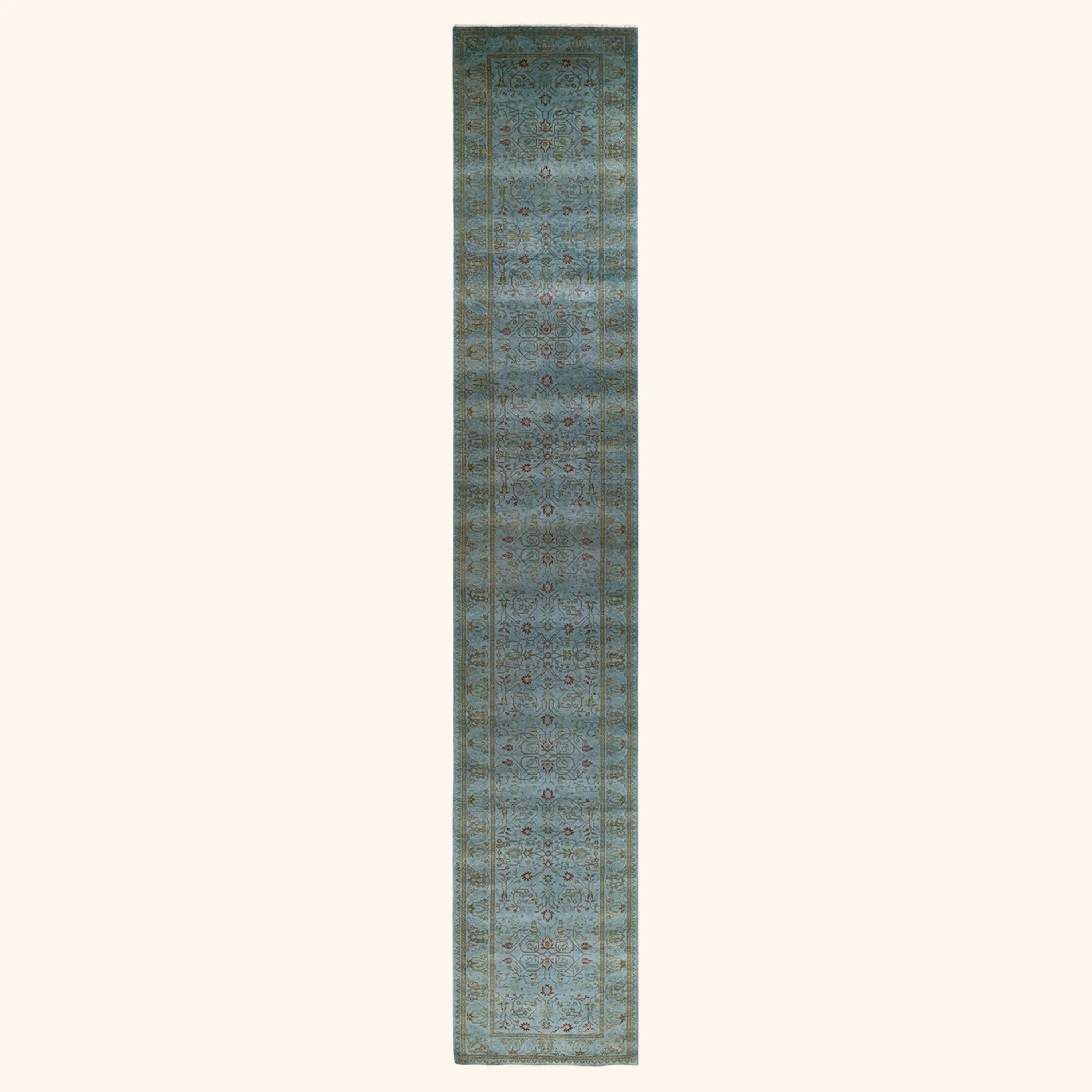 Blue Samsara Wool Runner - 2'7" x 15'8"