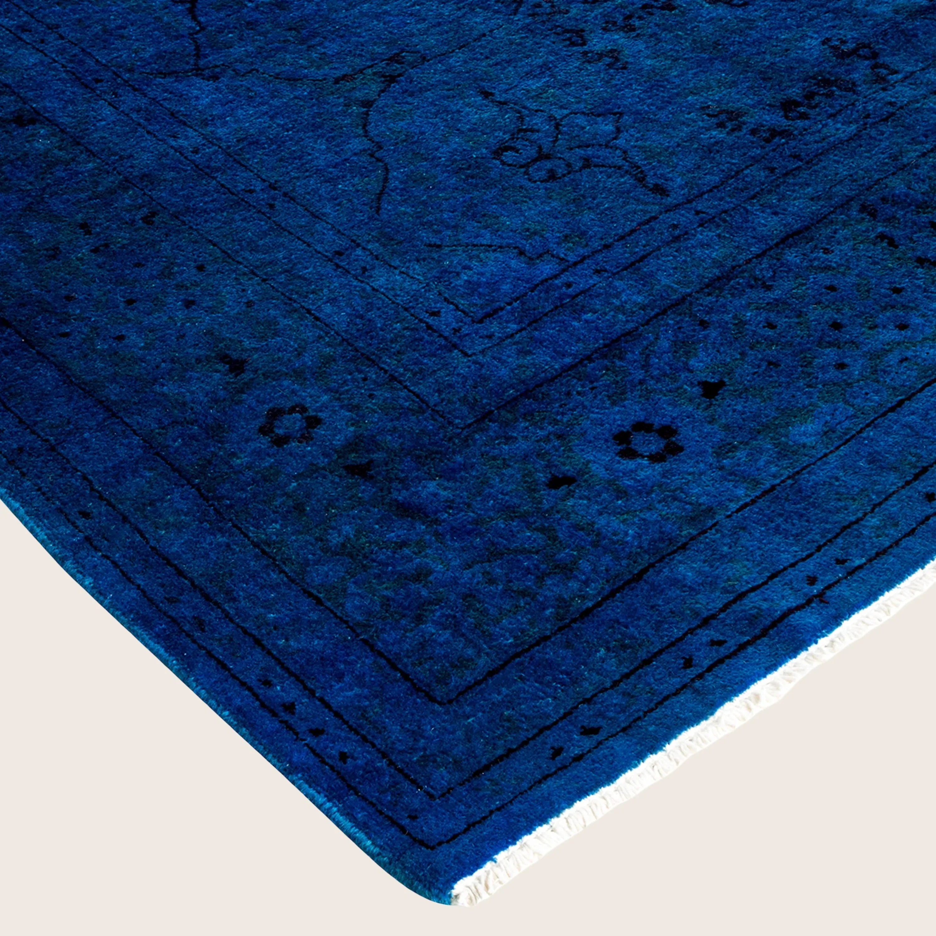 Blue Transitional Wool Rug - 5'2" x 5'6" - Image 2